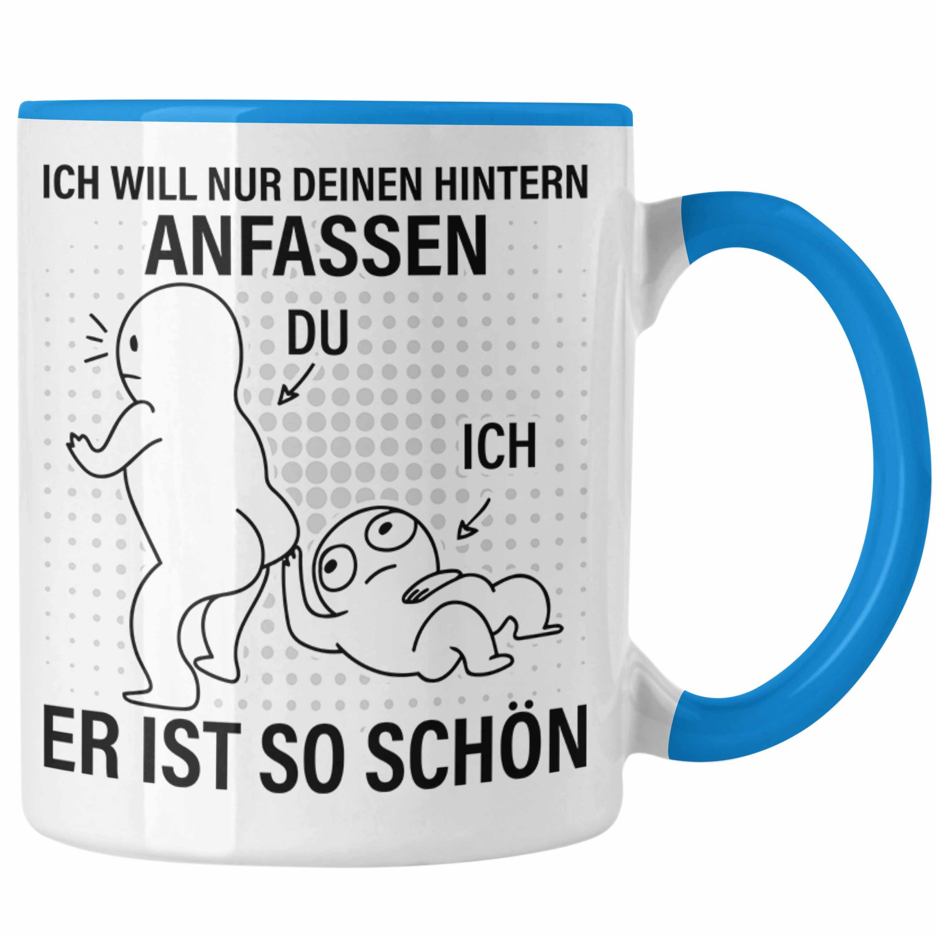 Trendation Tasse Trendation - Valentinstag Tasse Geschenk Freundin Hintern Anfassen Lus