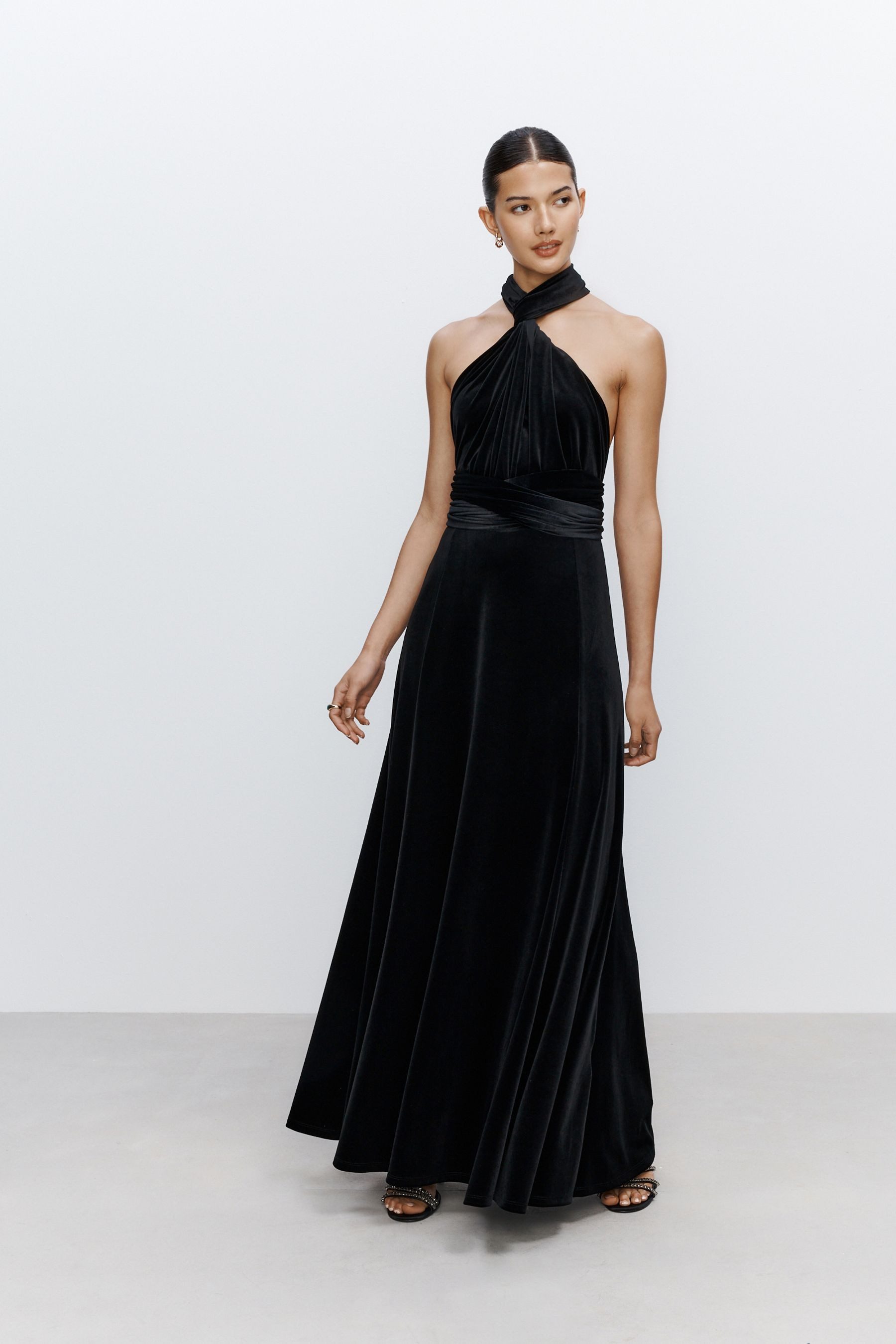 Next Samtkleid Multifunktionales Samt-Maxikleid, Brautjungfern (1-tlg) günstig online kaufen