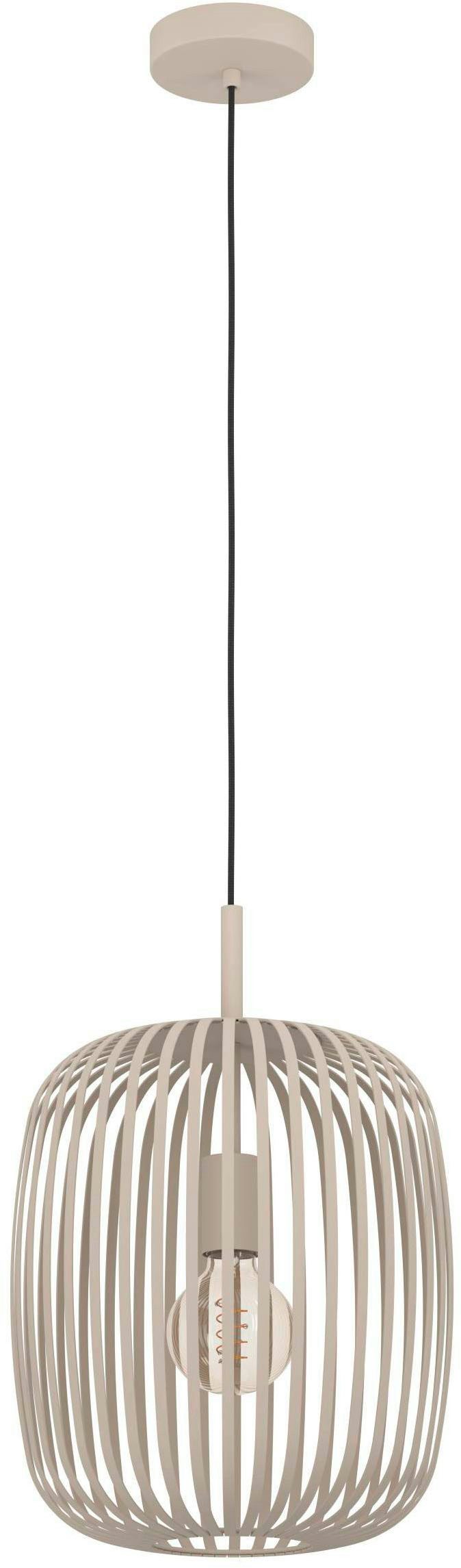 EGLO Pendelleuchte Hängeleuchte ROMAZZINA, exkl. E27, Stahl, Pendellampe, ohne Leuchtmittel, Esszimmerlampe, 110x32,5 cm (HxD), 1-flammig, modern, minimalistisch