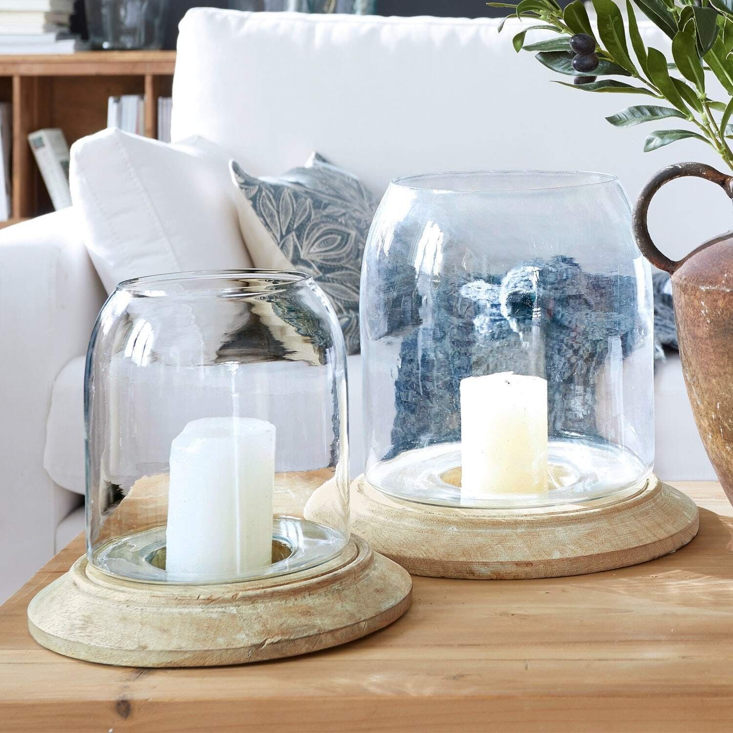 Mirabeau Windlicht Windlicht 2er Set Bran klar/antikbraun (2er Set, 2er Set günstig online kaufen