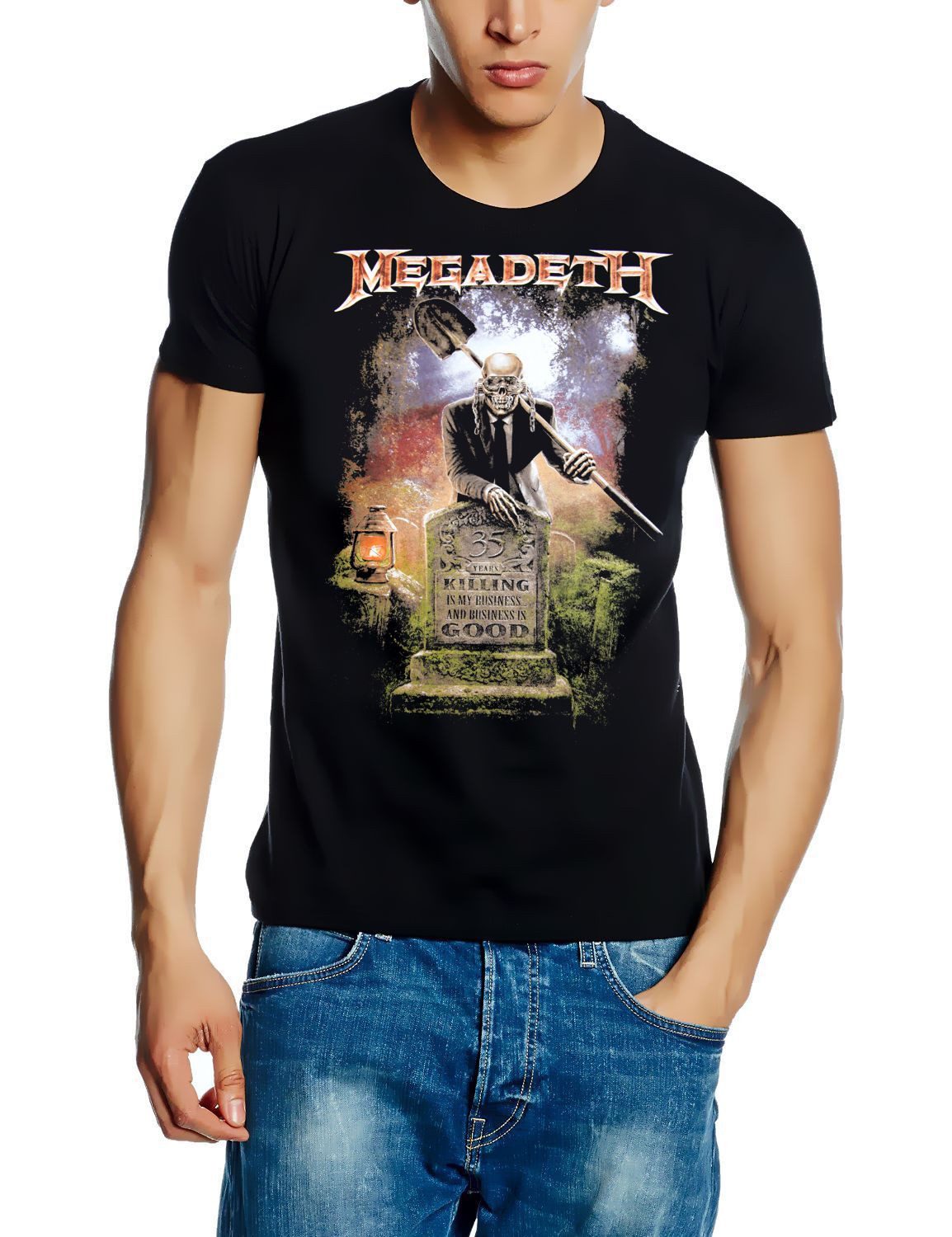 coole-fun-t-shirts Print-Shirt MEGADEATH T-Shirt black 35 Years Graveyards günstig online kaufen