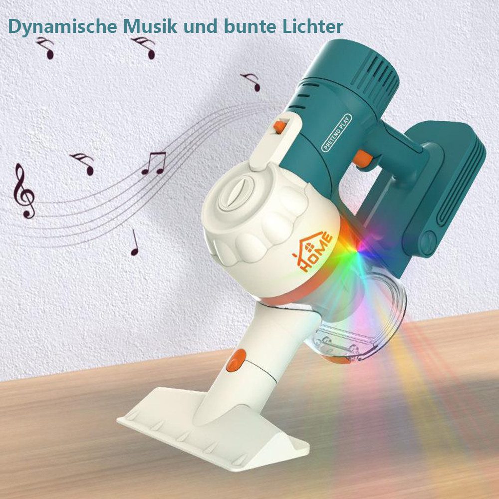 CLTYQ Kinder-Staubsauger 3-in-1-Kinder-Staubsauger,Spielzeugstaubsauger für Kinder ab 3 Jahren, mit Licht und Sound,Kinderstaubsauger mit Echter Saugfunktion – Bild 4 von 5