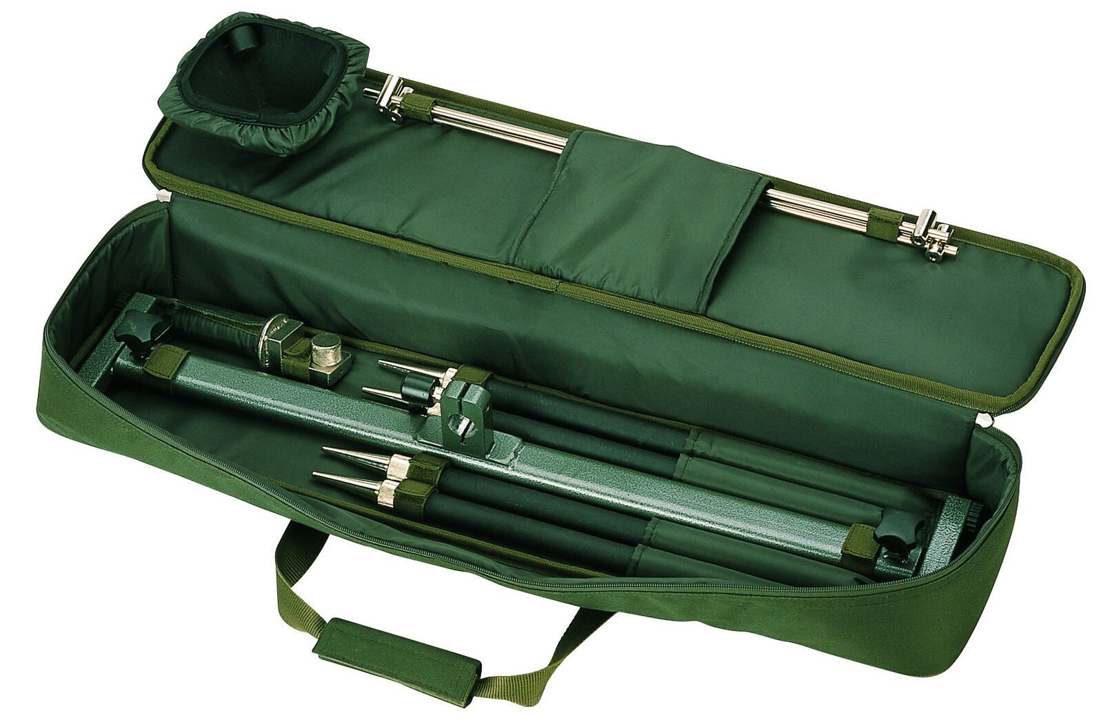 Behr Rutenhalter Aluminium Rod Pod mit vier Füßen 4 Ruten inkl. Tasche, (Alu Rodpod, sehr leicht, sehr Stabil)