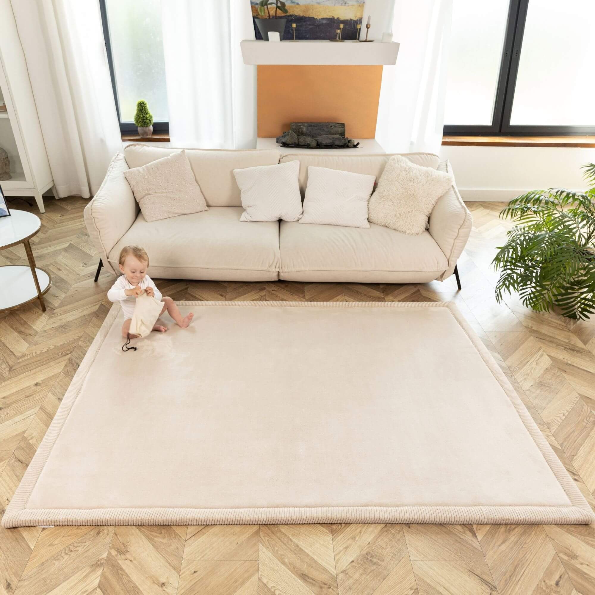 Matte Kinderteppich mit Memory-Schaum, für Baby Baby für Hakuna 2x1,5m, Beige Krabbeldecke Spielmatte