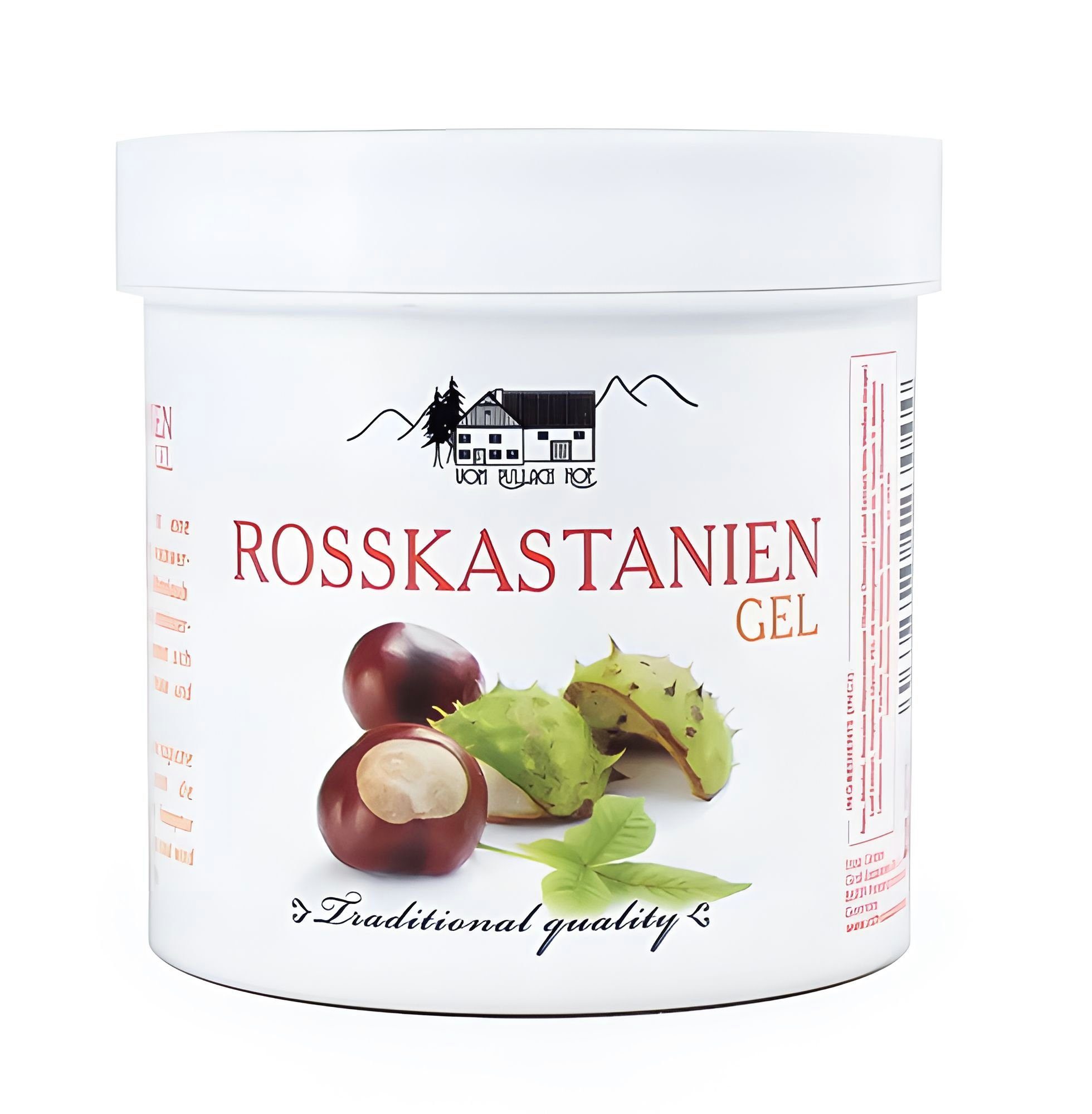 vom Pullach Hof Fußpflegecreme ROSSKASTANIEN GEL 250ml mit Weinlaub Beincreme Fußcreme Hautpflege 44, Creme