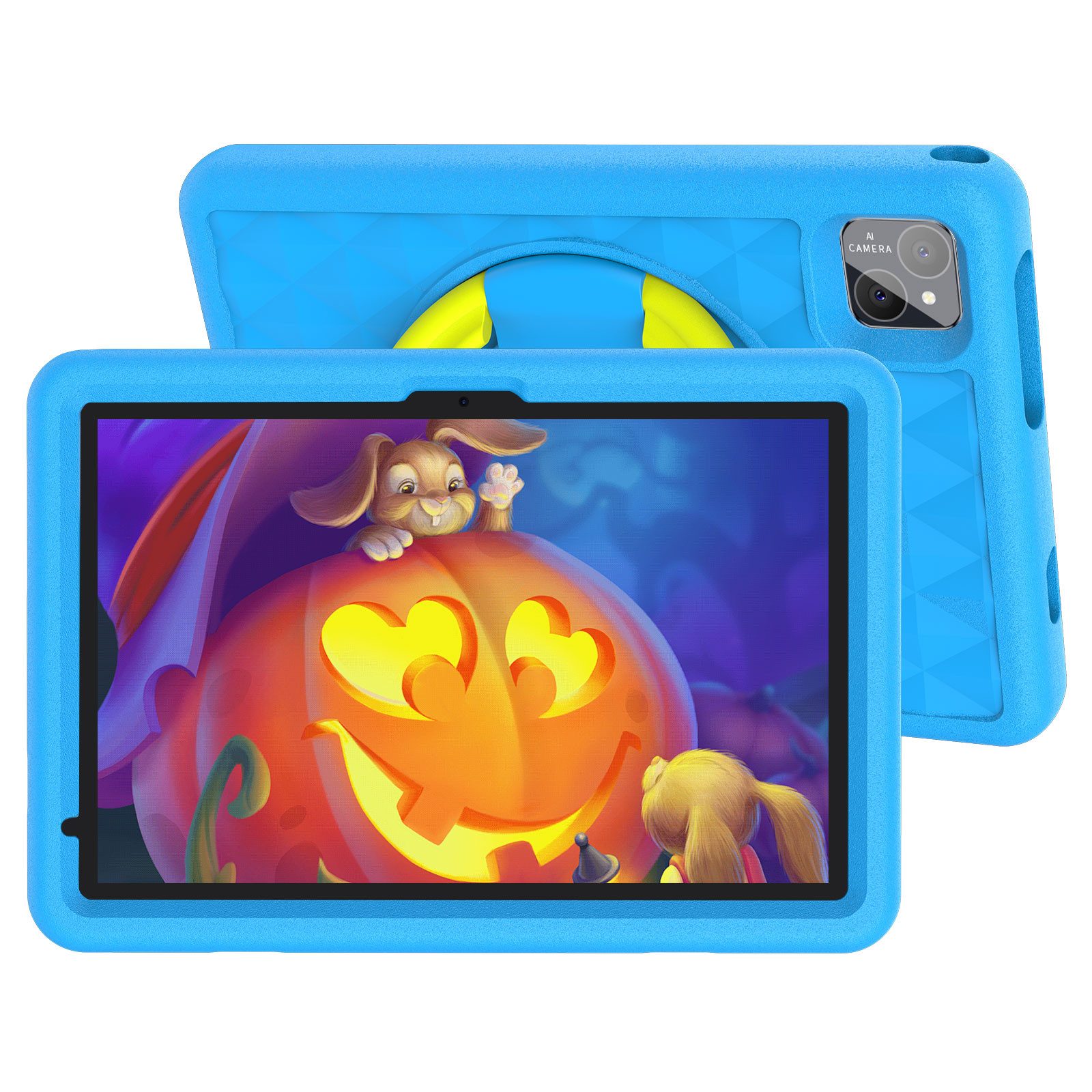 VASOUN Tablet (10 Zoll Kinder", 128 GB, Neueste Android, 1TB Erweiterung,vorinstallierte Kindersoftware,Tablet mit Silikonhülle)