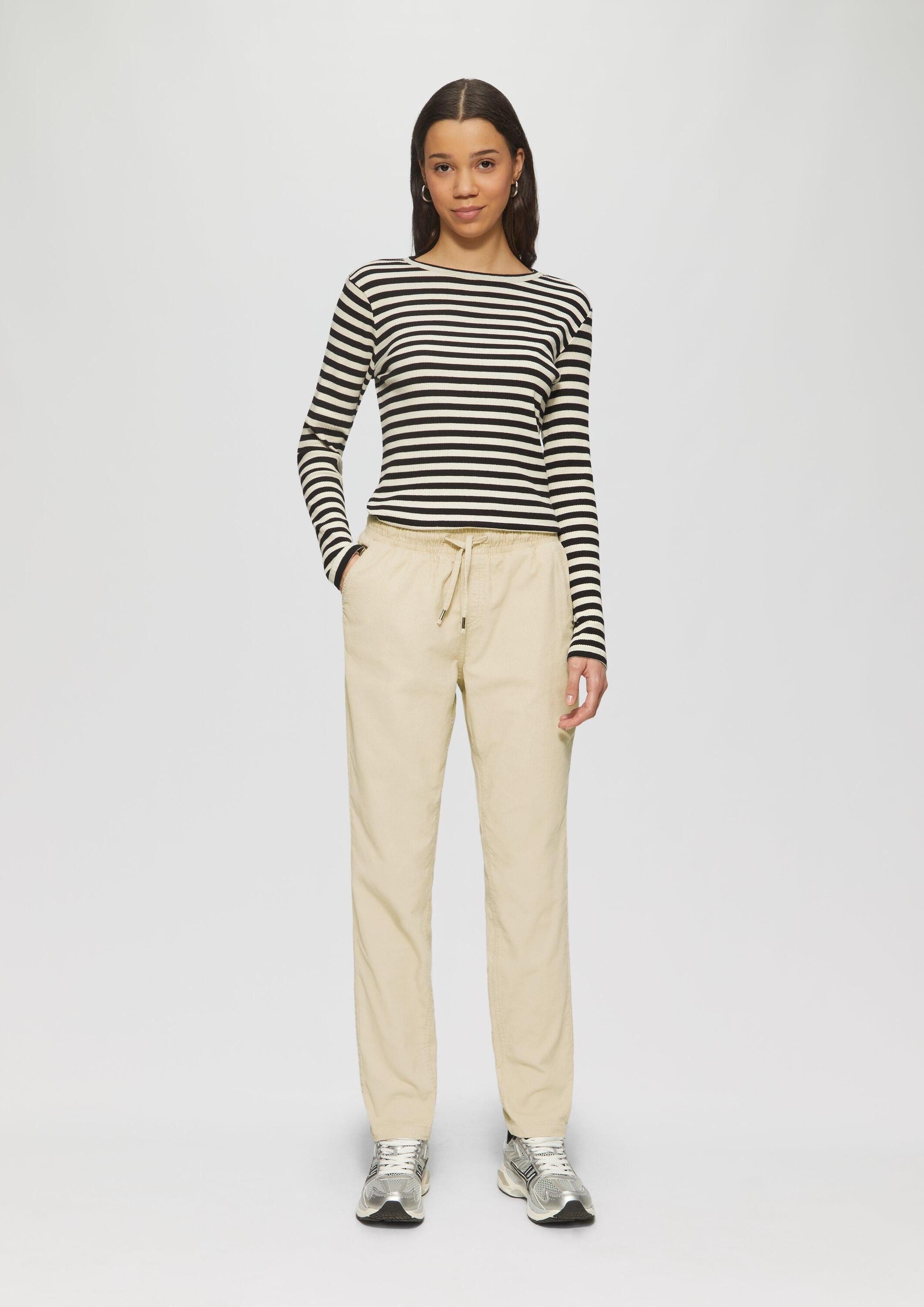 QS Chinos Hose Jogpants aus Feinkord günstig online kaufen