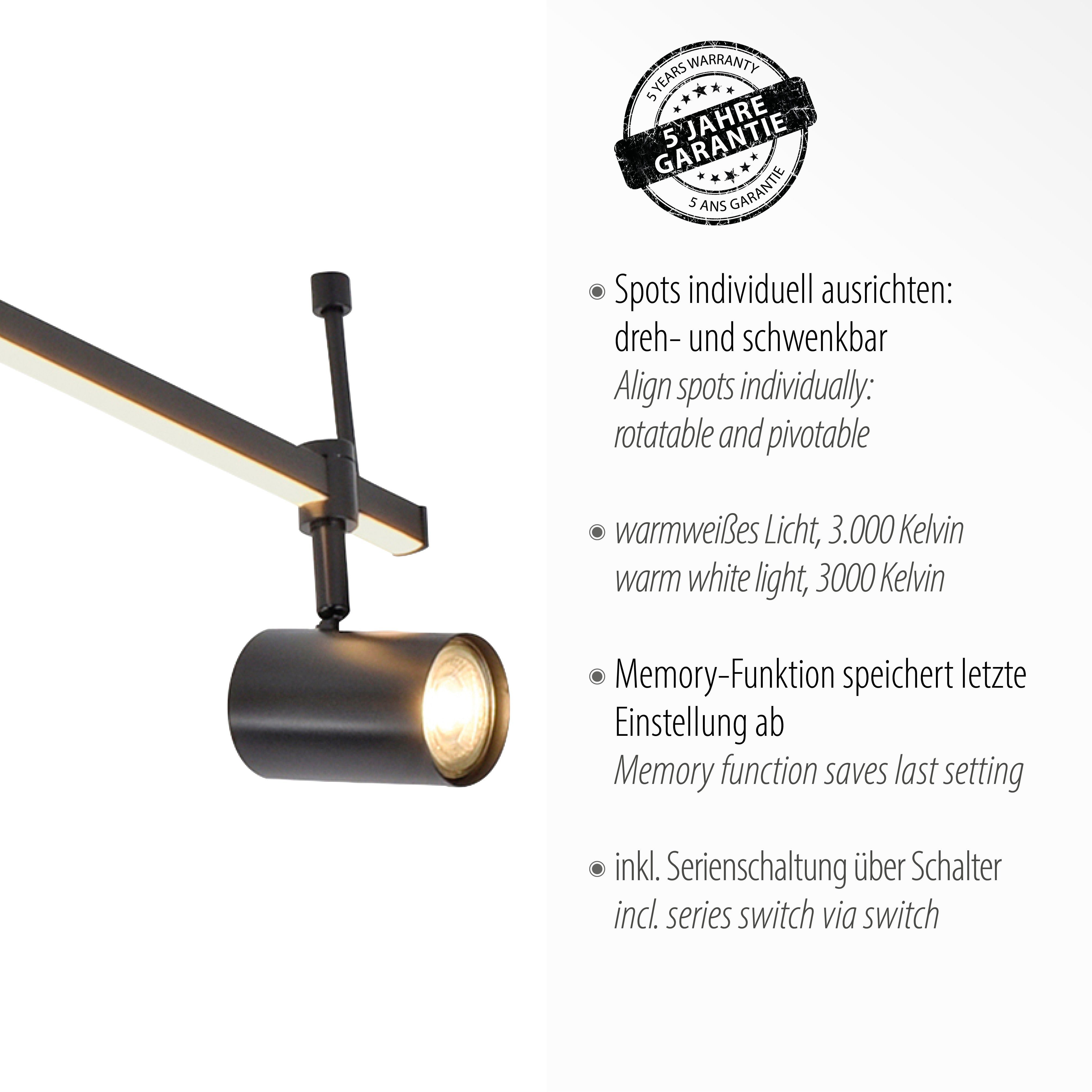 Neuhaus LED Deckenleuchte steuerbar wechselbar, Warmweiß, (Schalter) integriert, LED Paul separat LED, BARIK, fest