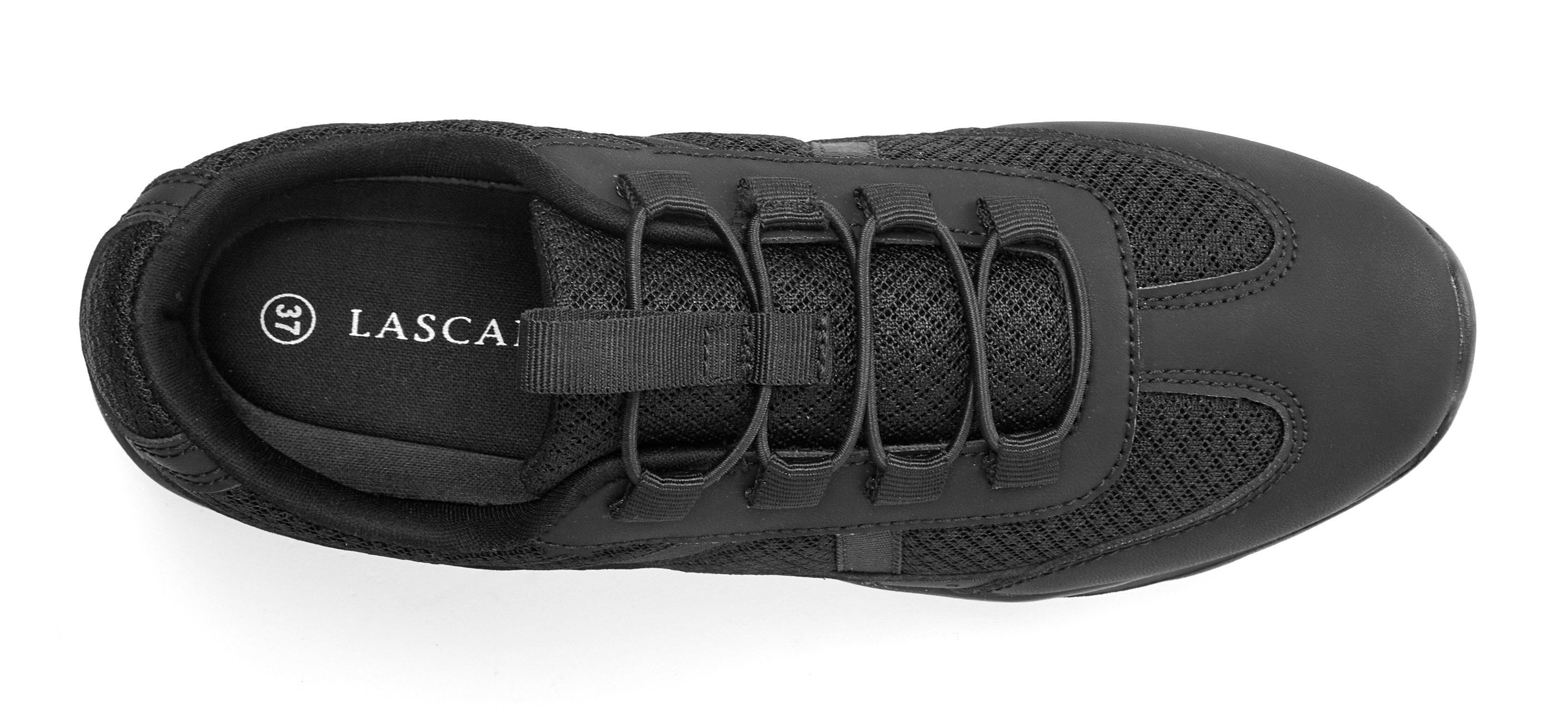 LASCANA Freizeitschuh, Halbschuh, Turnschuhe, Slip-On-Sneaker, Sneaker zum Reinschlüpfen mit elastischen Schnürbändern VEGAN