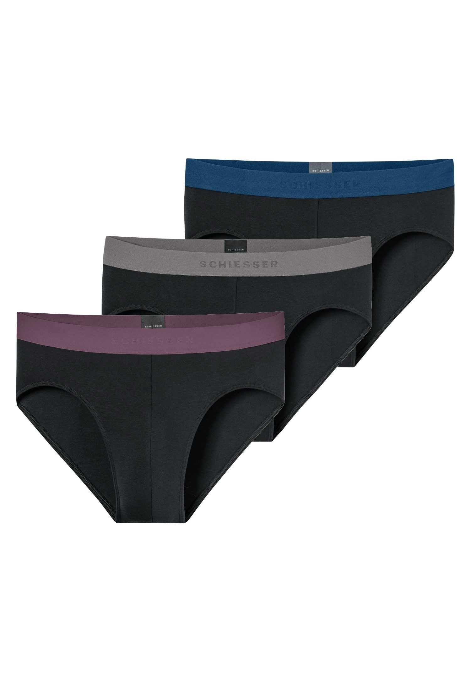 Schiesser Rioslip 95/5 Multipacks (3er Pack) mit sportlichem Logo-Webgummib günstig online kaufen