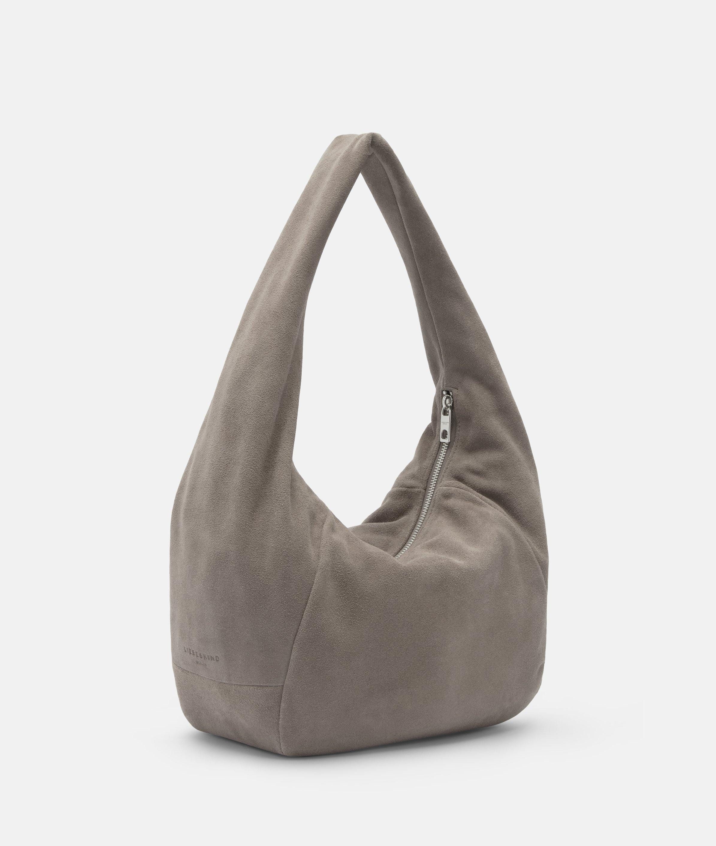 Liebeskind Berlin Schultertasche Hobo, Mittelgroße Hobo-Bag aus Veloursleder