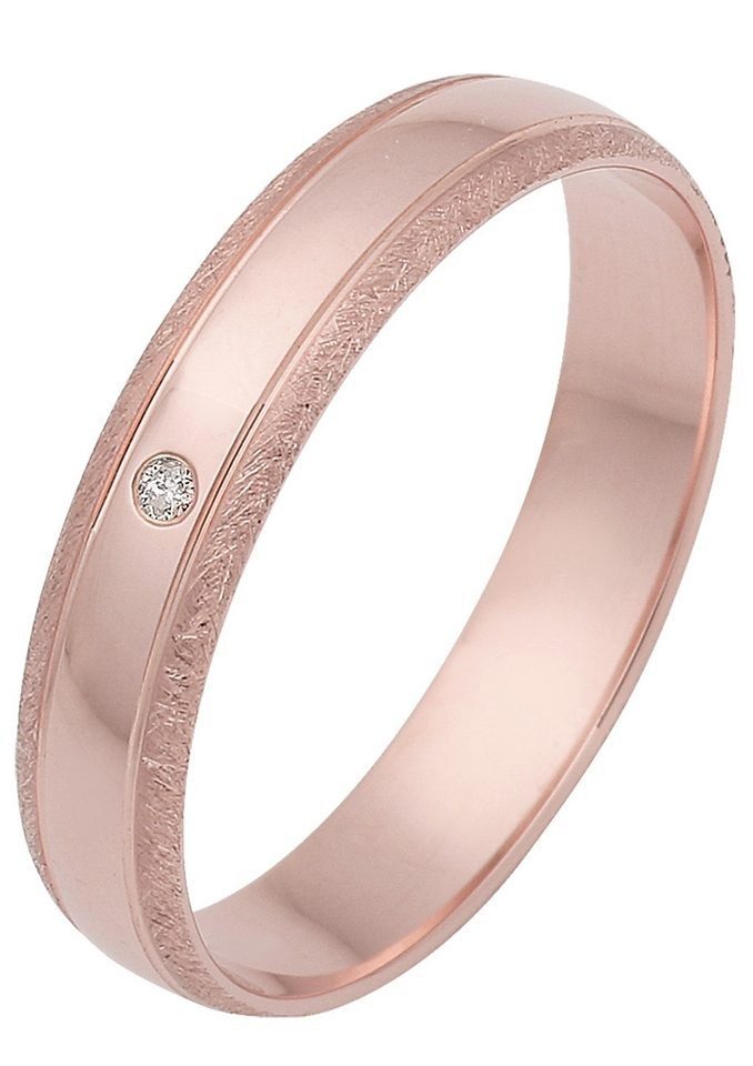 Firetti Trauring Schmuck Geschenk Gold 375 Hochzeit Ehering Trauring "LIEBE", Made in Germany, wahlweise mit oder ohne Brillant