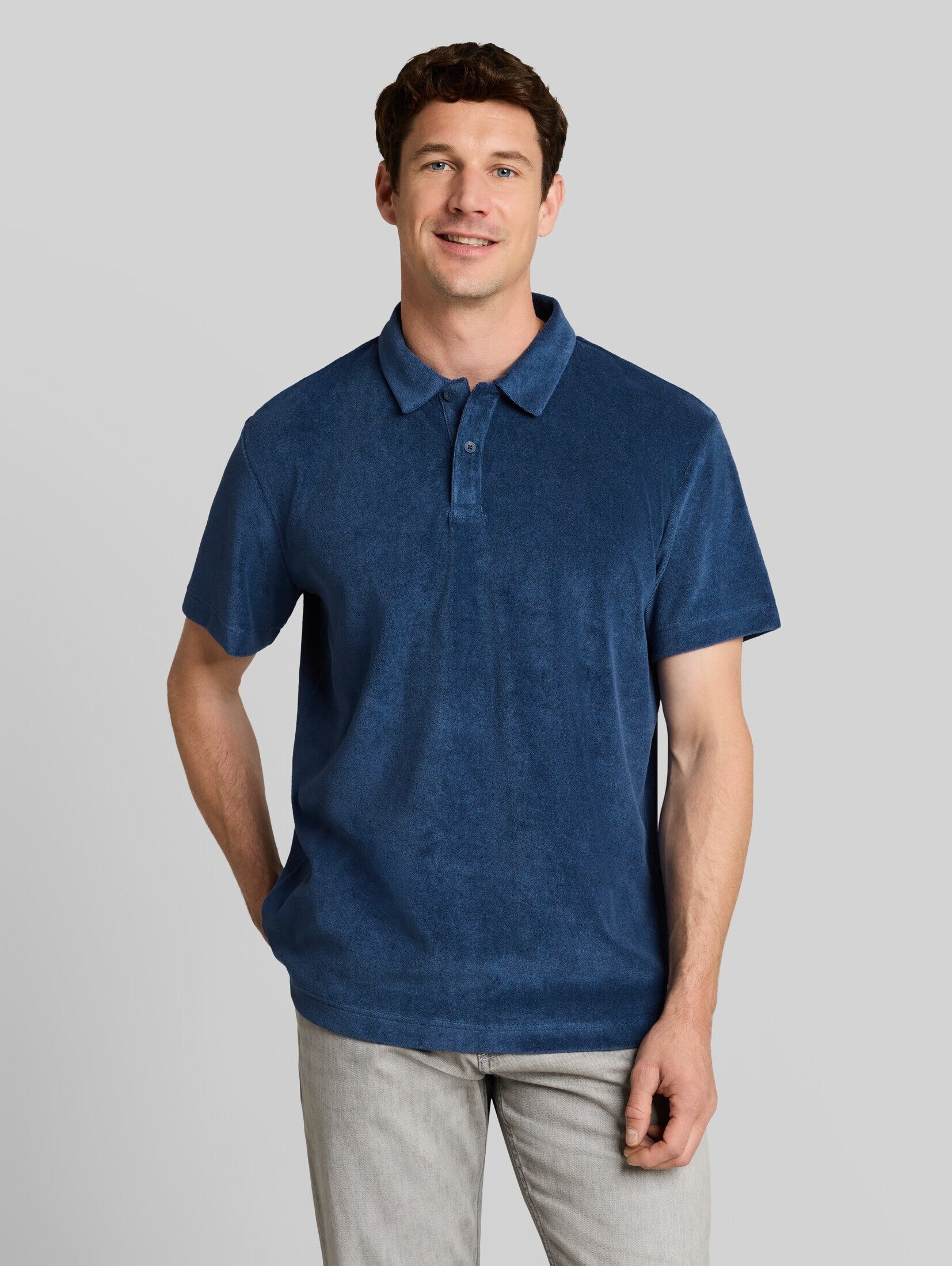 TOM TAILOR Poloshirt Poloshirts (im Einserpack) Poloshirt aus Frottee