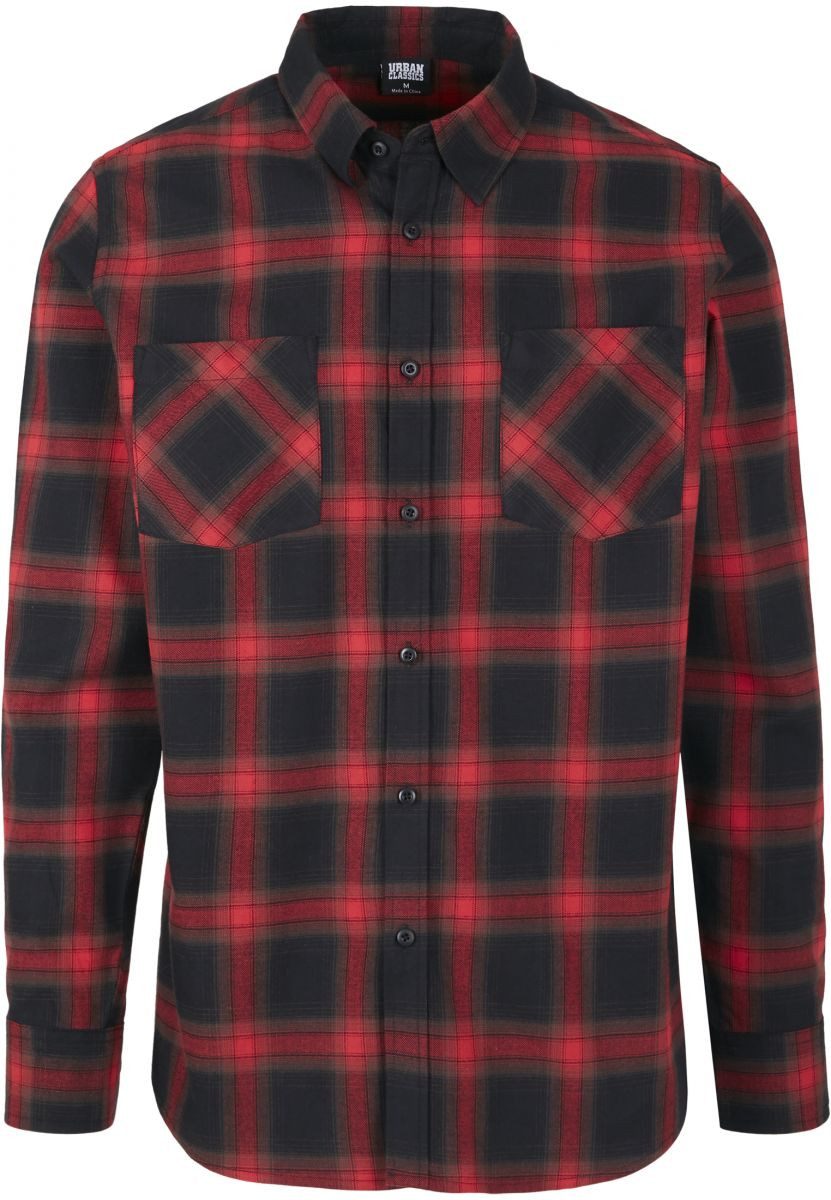 URBAN CLASSICS Outdoorhemd Checked Flanell Shirt 6 Herrenhemd
