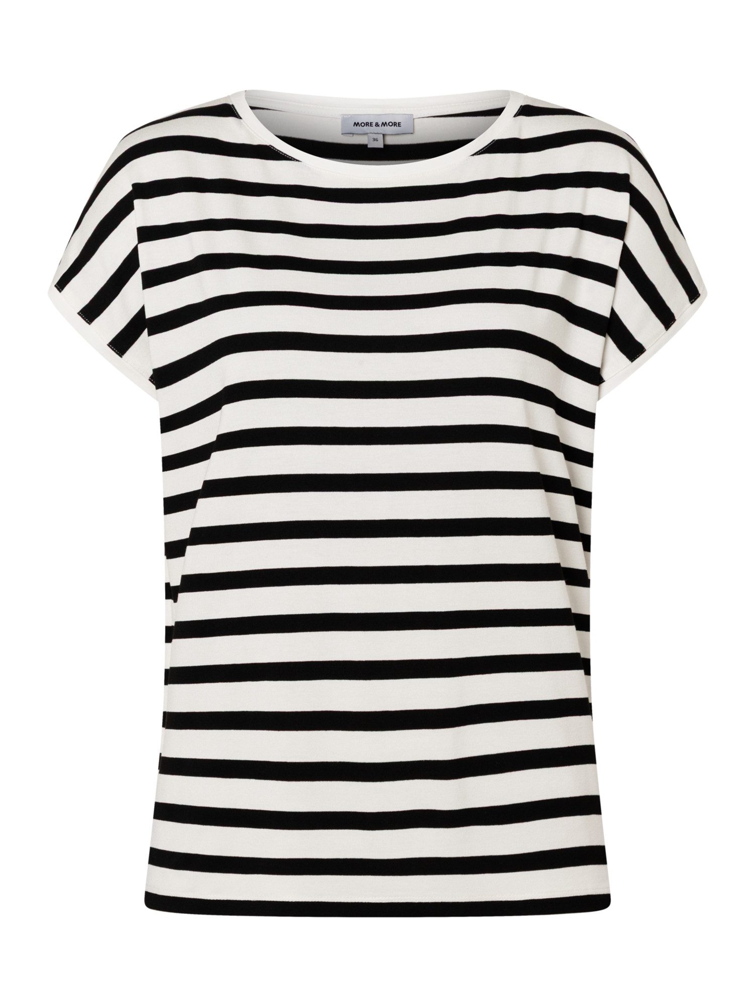 MORE&MORE Kurzarmshirt bequemes, softes Kurzarmshirt, gestreift