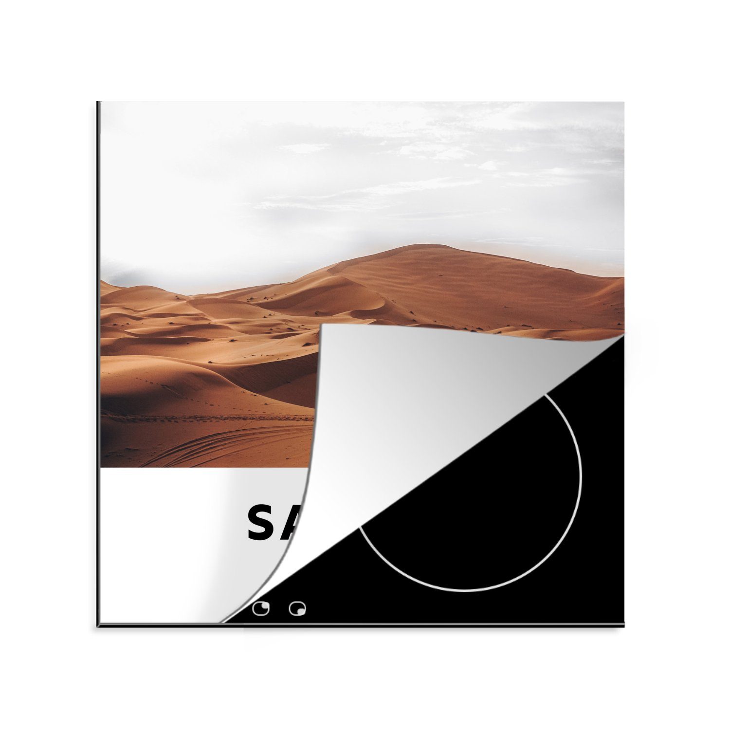 MuchoWow Herdblende-/Abdeckplatte Afrika - Sand - Natur, Vinyl, (1 tlg), 78x78 cm, Ceranfeldabdeckung, Arbeitsplatte für küche