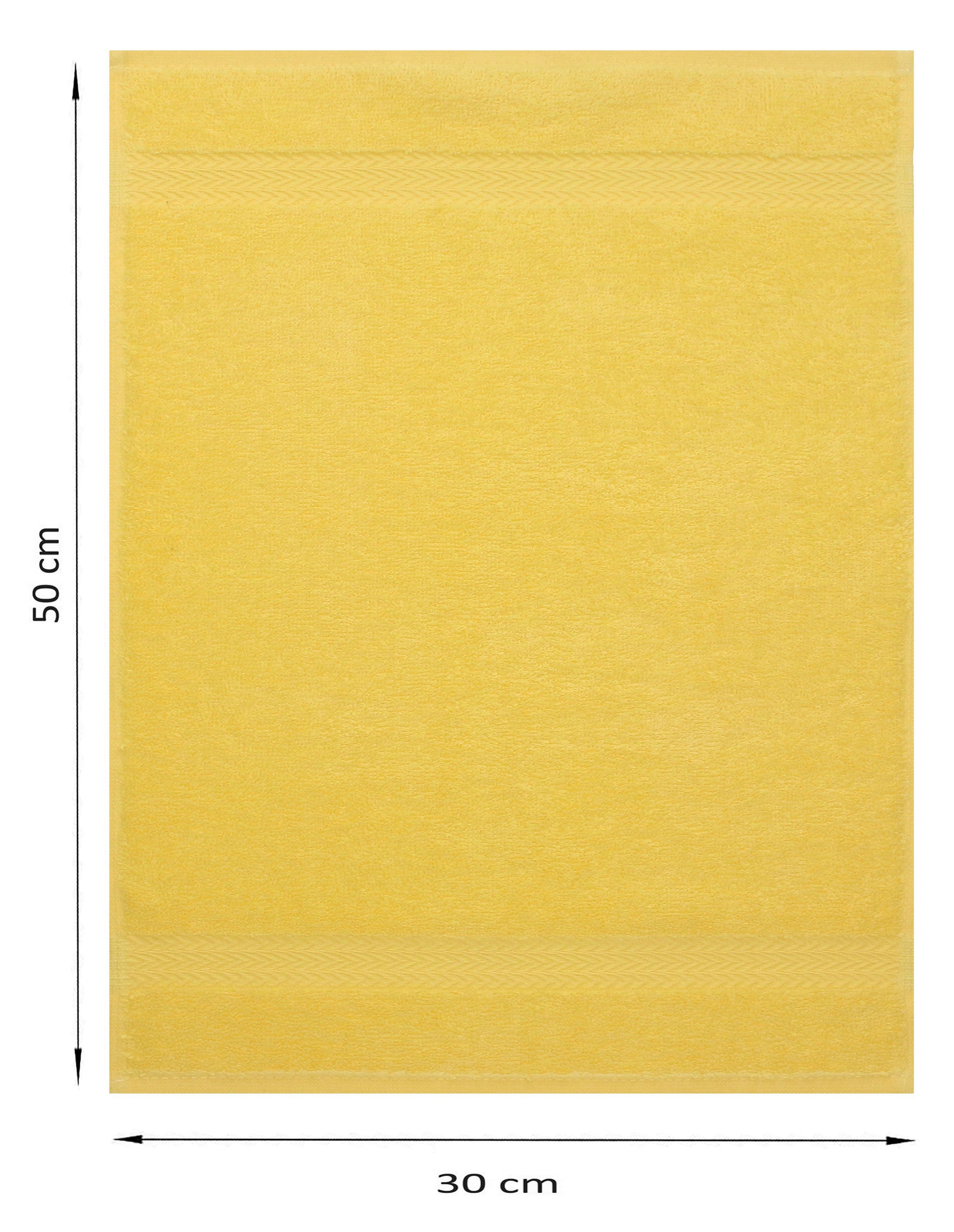 Gästehandtücher Baumwolle 30x50 Gästetuch-Set Betz Farbe cm Stück 100% Premium Baumwolle Gästehandtücher gelb, 100% 20