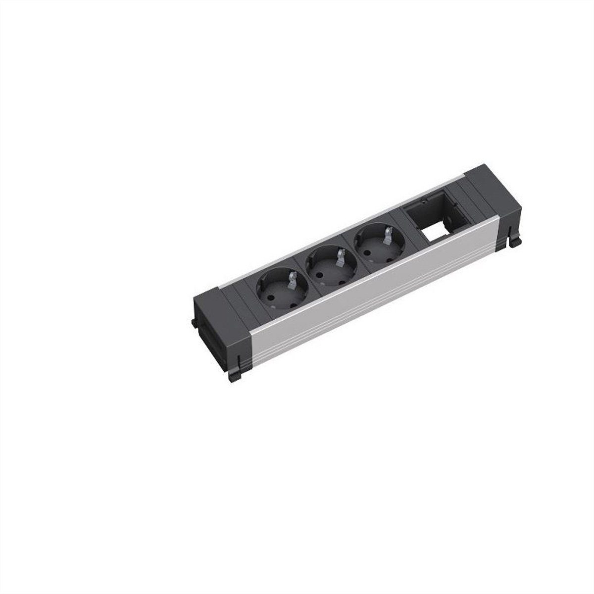 Bachmann CONFERENCE TOP FRAME Medium Einsatz 3x Schutzkontakt 1x ABD Einbau-Tischsteckdosenleiste (Kabellänge 0 m), 909.004