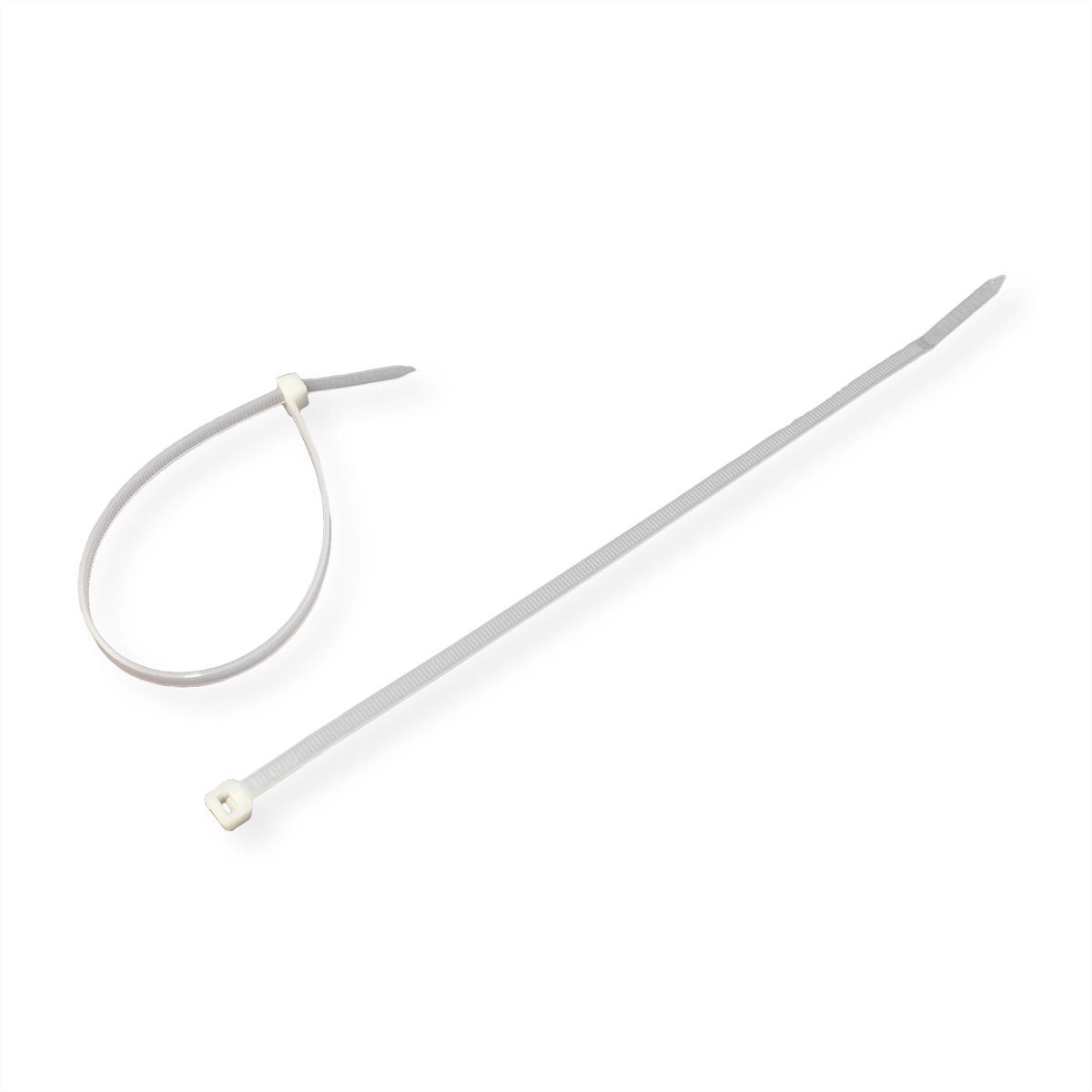 VALUE Kabelführung Kabelbinder, 25cm, 4,8mm, abgewinkelt, 100 Stk.