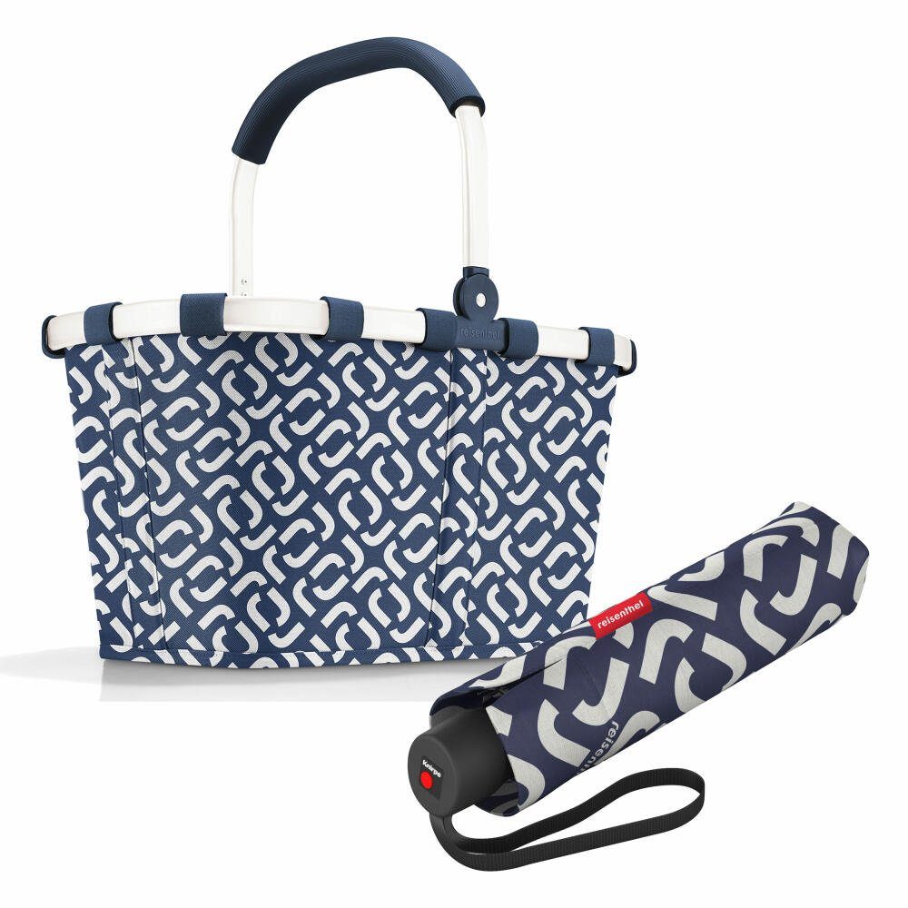 REISENTHEL® Einkaufskorb carrybag frame Set Signature Navy, mit umbrella  pocket classic
