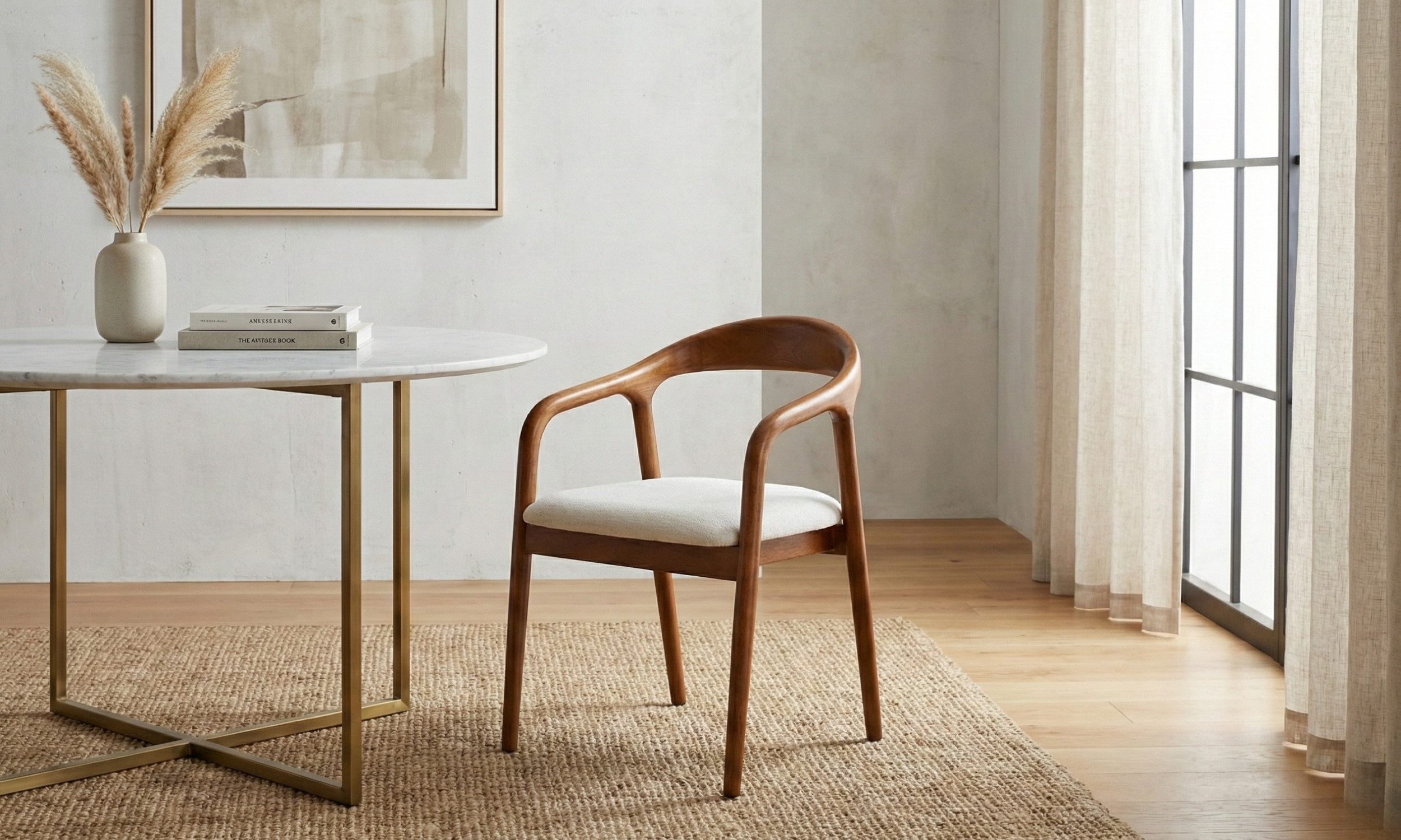 alesvelt Esszimmerstuhl mit Armlehne mit gepolsterte Sitzfläche in Dunkelbraun (Set), 2er Set, 4er Set, 6er Set