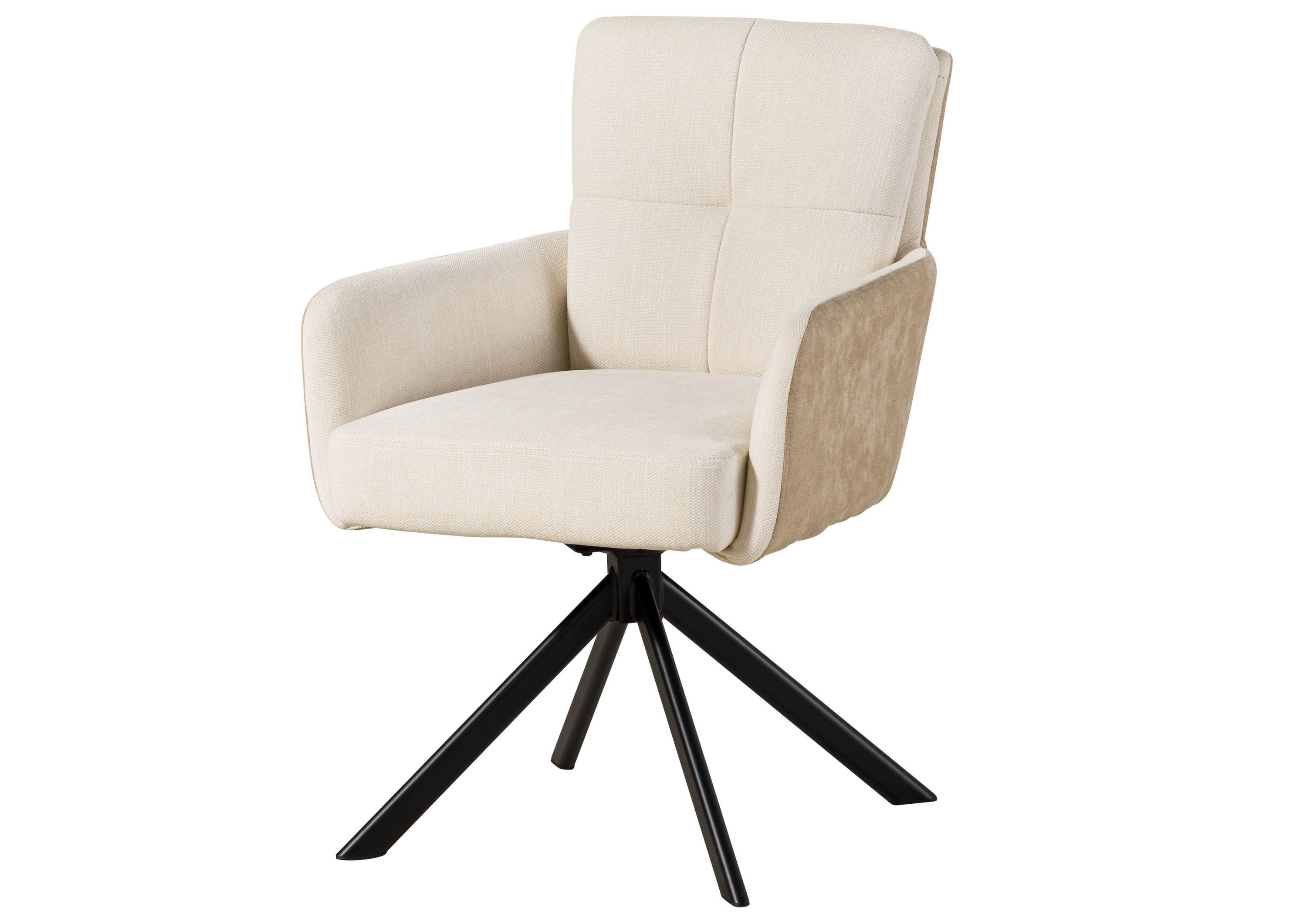 Massivmoebel24 Polsterstuhl POLSTERSTÜHLE (hellbraun / beige 100% Polyester Eisen), 57 x 87 x 67 cm POLSTERSTÜHLE