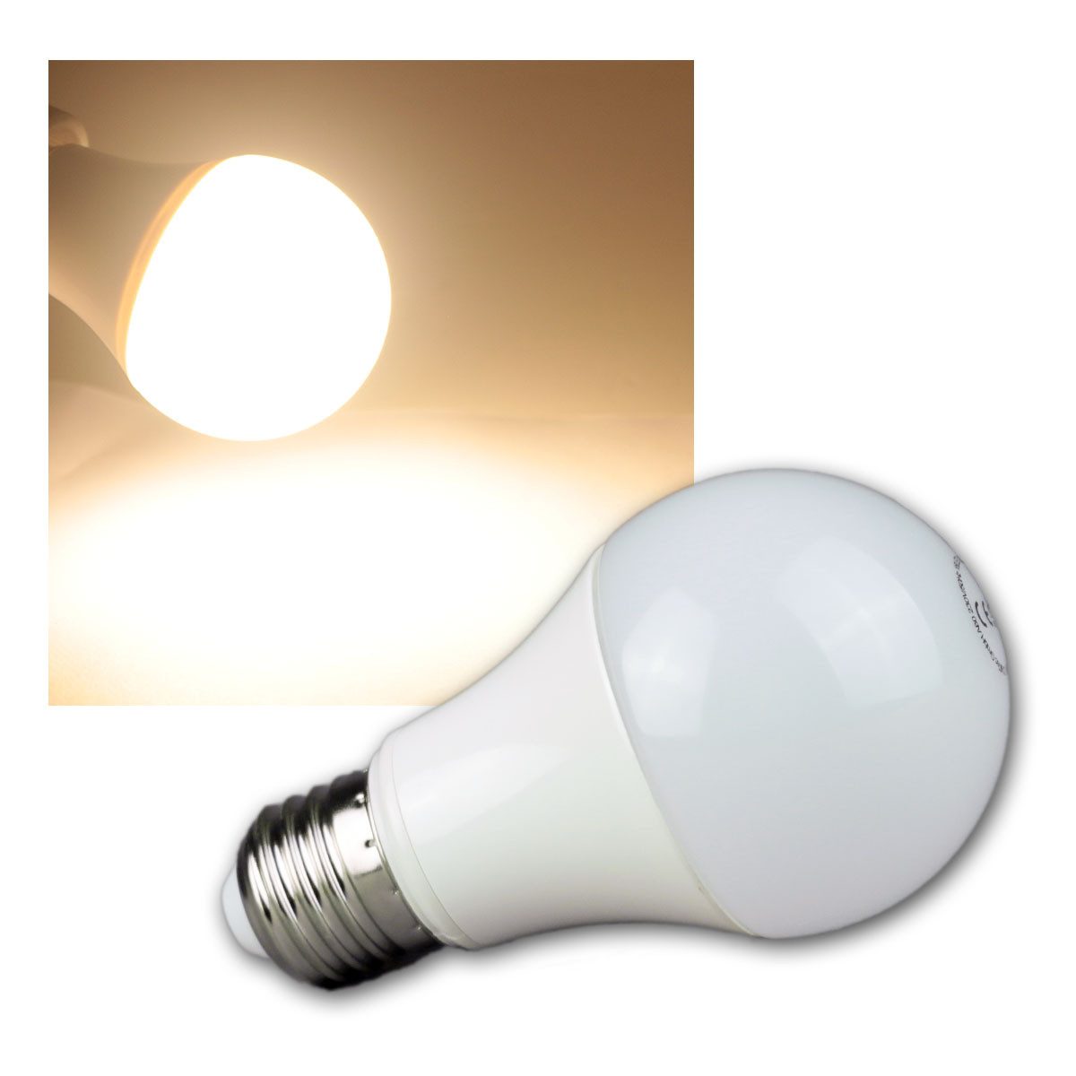 ChiliTec LED-Leuchtmittel 5 x LED Glühlampe E27 "G70 AGL" warmweiß 230V/10W