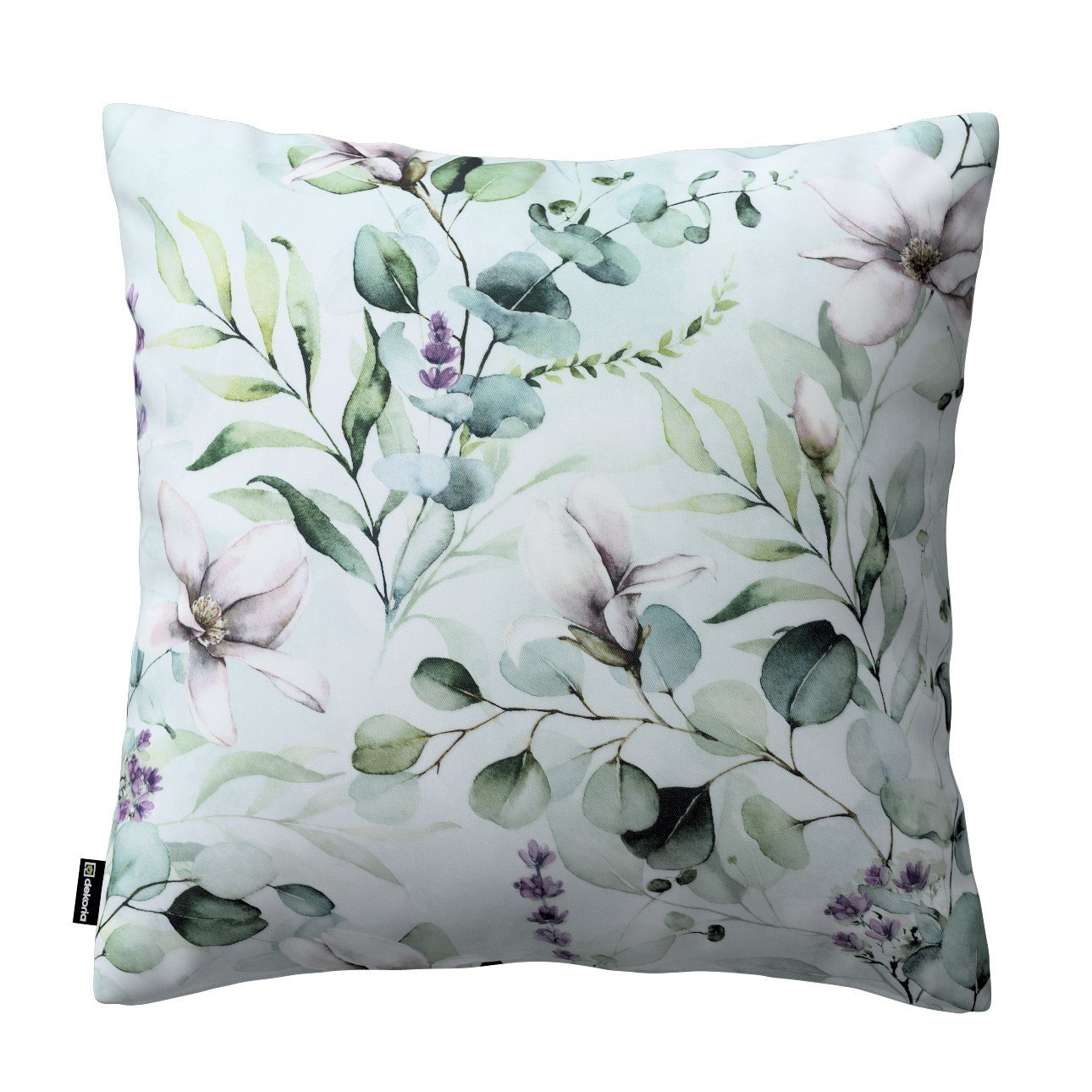Kissenbezüge Kinga, Flowers, Dekoria mintgrün-weiß | Blumenmotive, Gemustert