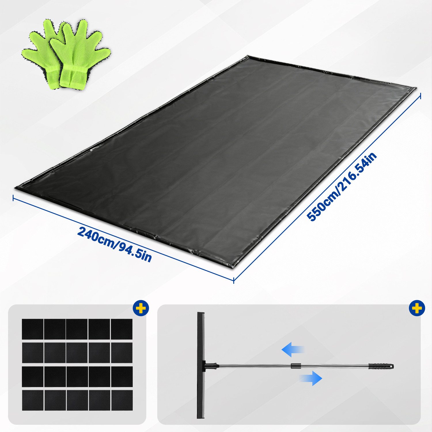 Clanmacy Bodenschutzmatte Garagenbodenmatte Rutschfeste Garagenmatte, wasserdichte PVC Automatte