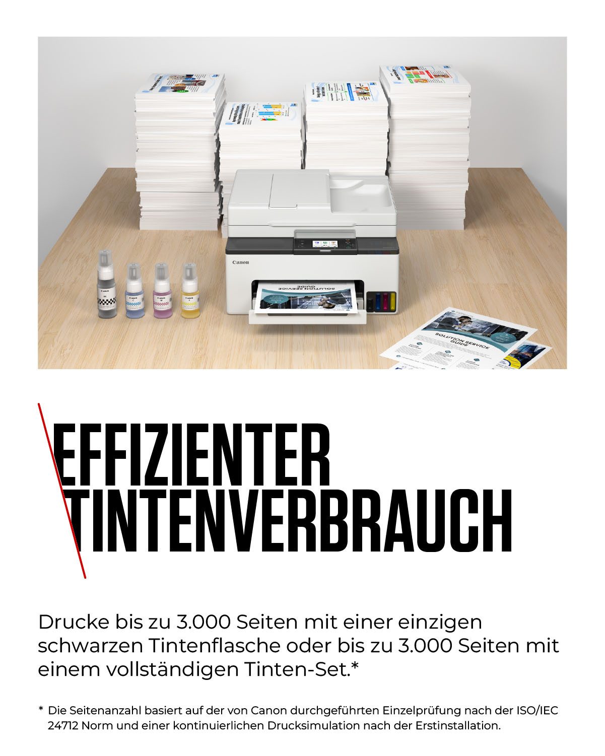 Canon MAXIFY GX2050 Multifunktionsdrucker, (WLAN (Wi-Fi), LAN (Ethernet), 4in1 Tintenstrahl-Multifunktionsgerät inkl. 2 Tintenflaschen (schwarz)