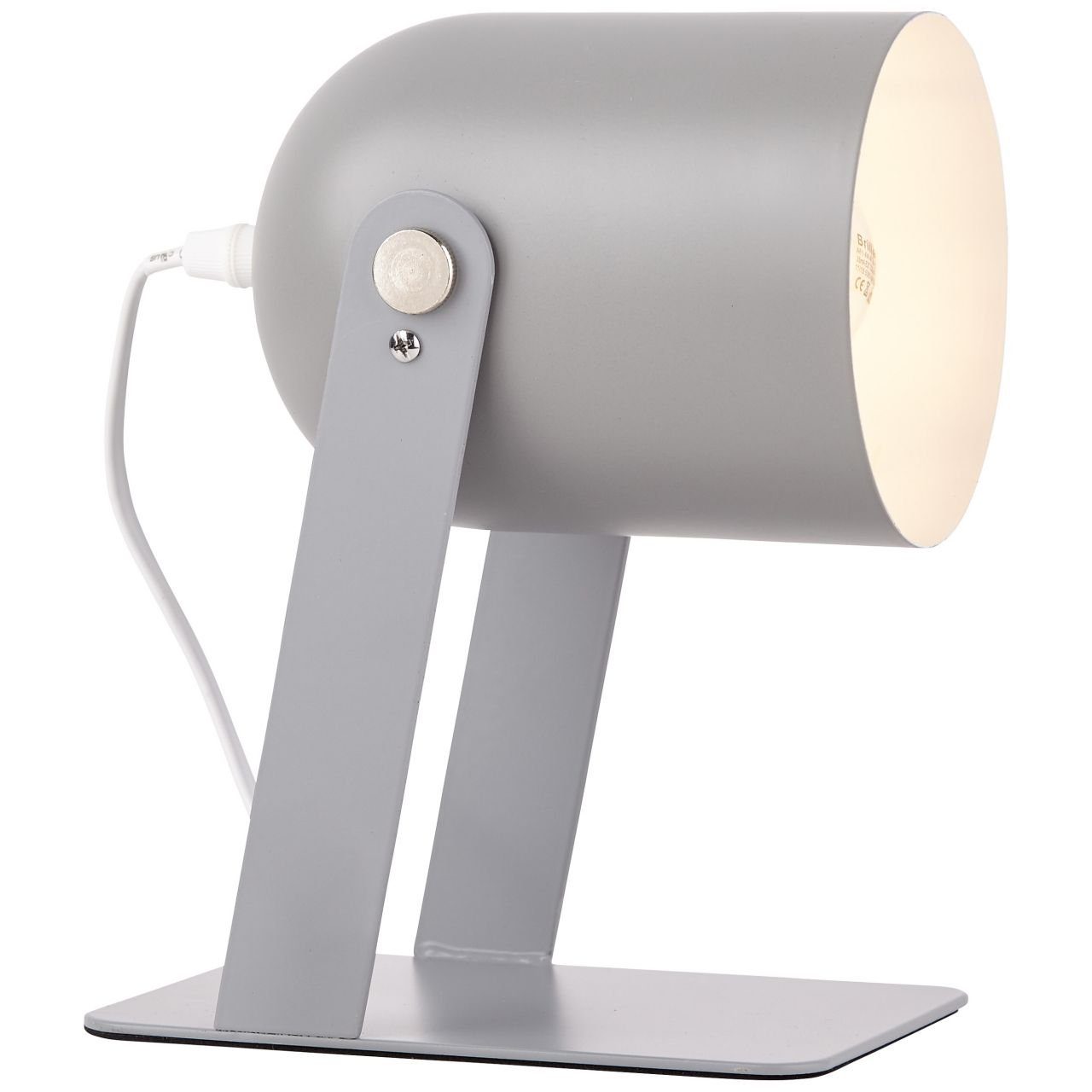 Brilliant Tischleuchte Yan, Lampe Yan Tischleuchte 29cm grau 1x A60, E27,  30W, geeignet für Norm, Soft Interieur: Klassik fusioniert mit Moderne