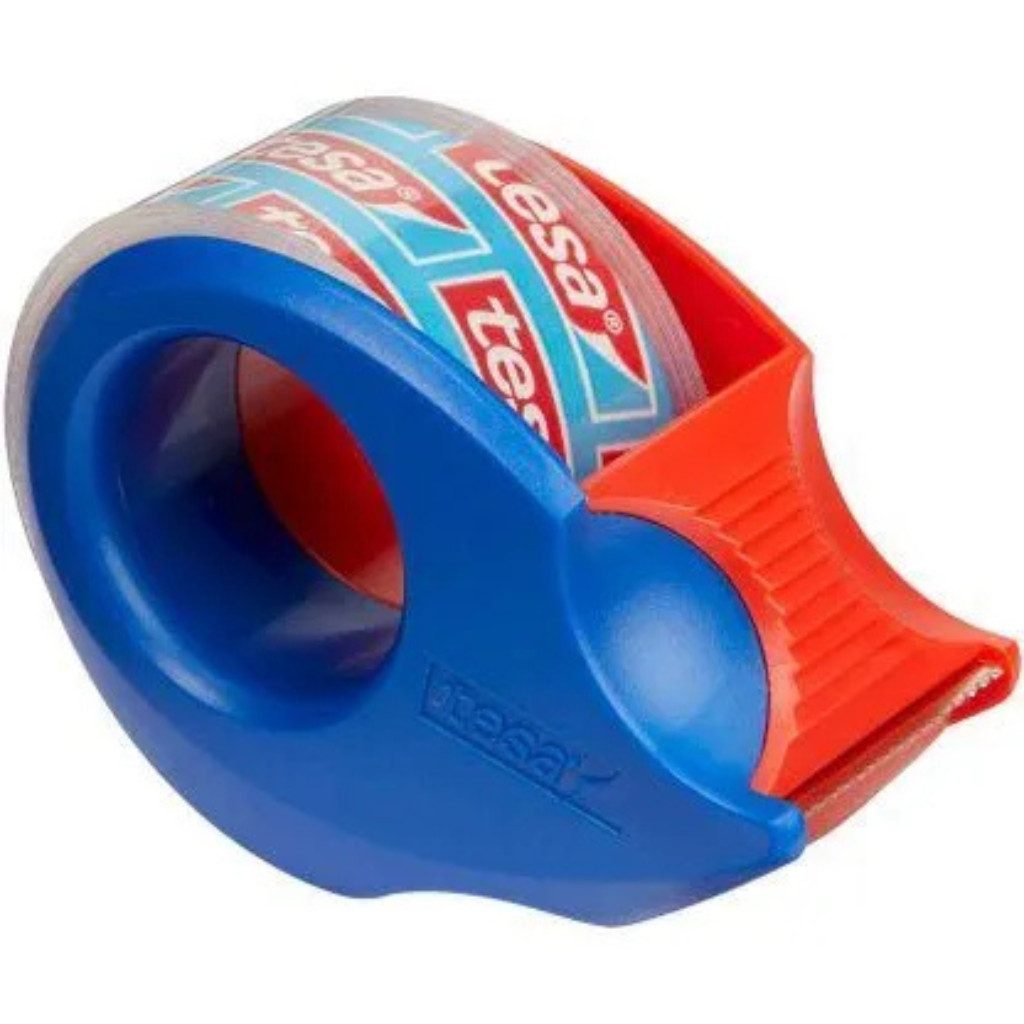 tesa Klebeband tesa Klebefilmabroller Mini-Abroller rot/blau (Packung, 1-St., tesa Klebefilmabroller Mini-Abroller) Lieferung inklusive: 1 Rolle kristall-klarer Klebefilm