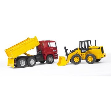 Bruder® Spielzeug-Baumaschine 02752 MAN TGA Kipplastwagen mit Gelenkradlader FR130