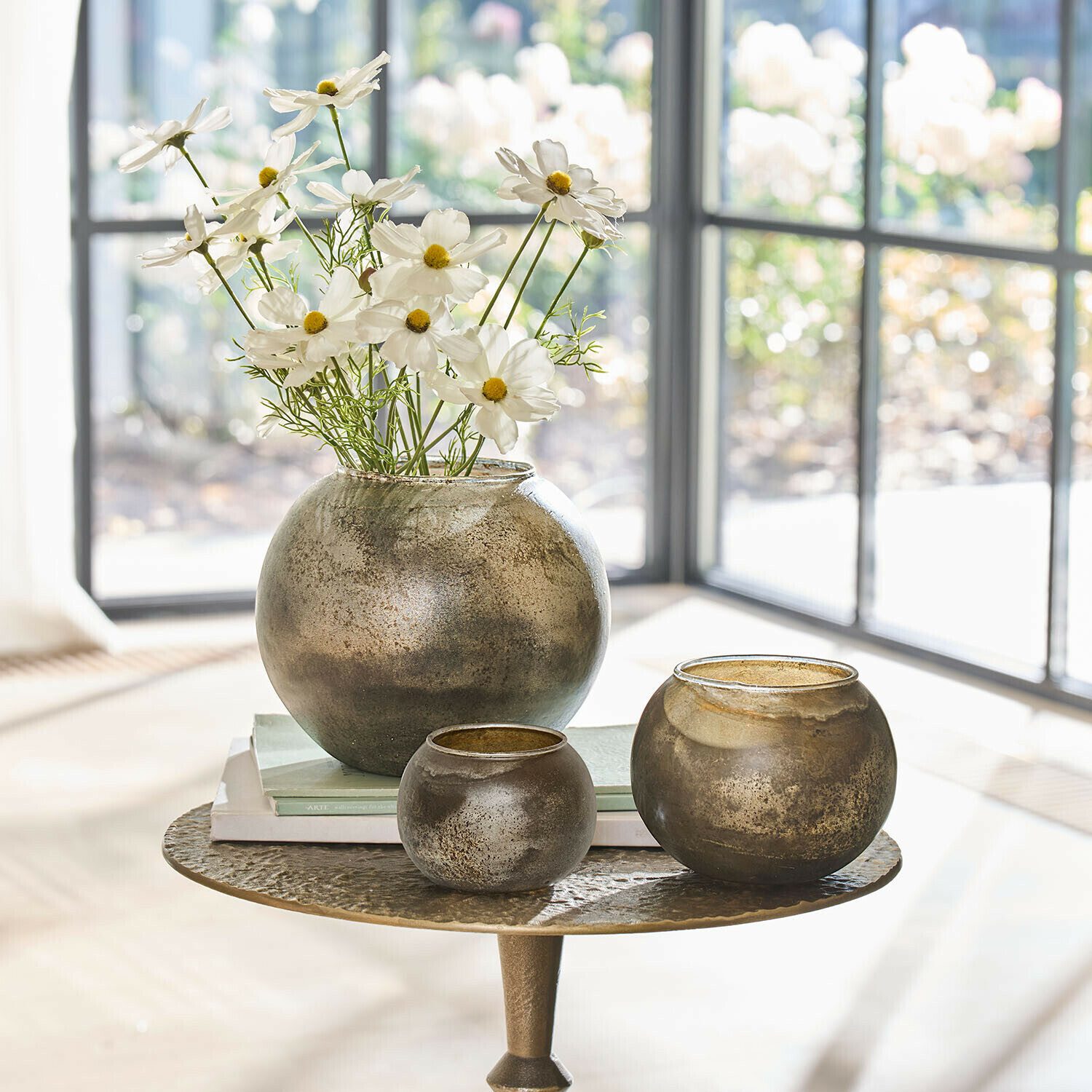 Mirabeau Tischvase Vase 3er Set Orvellas grau