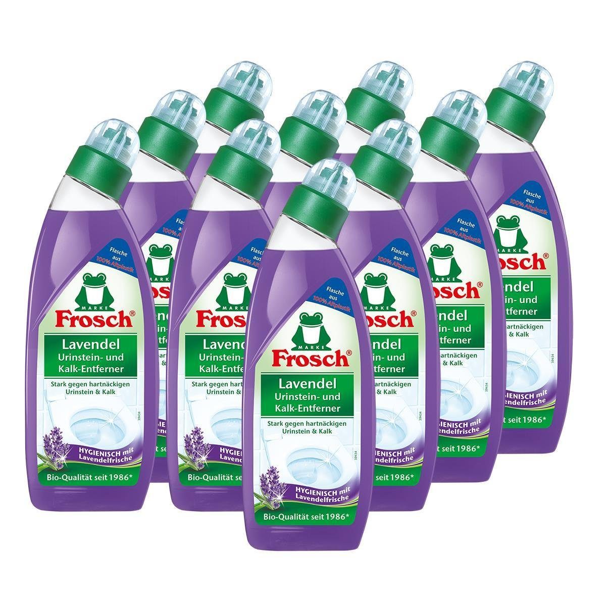 ml FROSCH Hygienisch und WC-Reiniger Urinstein- Lavendel - 750 Frosch Kalk-Entferner 10x