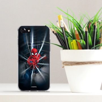 DeinDesign Handyhülle Marvel Kinofilm Spider-Man Webs In Action, Apple iPhone 7 Silikon Hülle Bumper Case Handy Schutzhülle