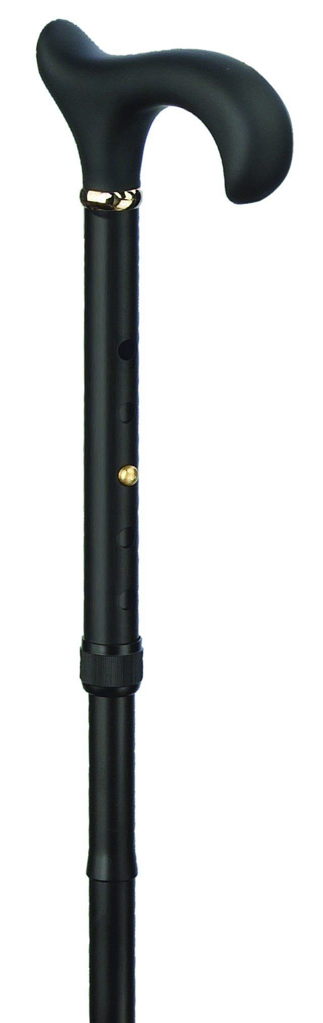Stockshop Gehstock Gehstock Faltstock Softgrip-Ergonomic, Derbygr., Leichtmet., faltbar