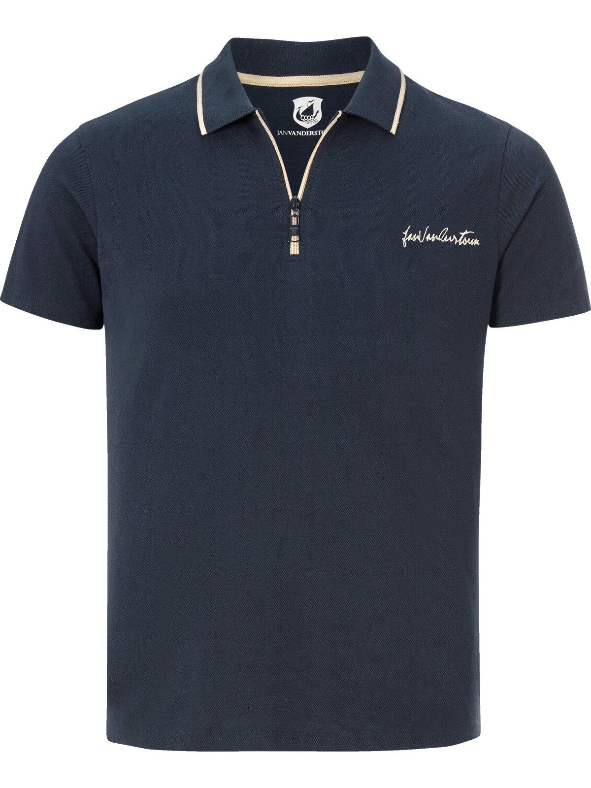 Jan Vanderstorm Poloshirt JOHAR mit Kontrastdetails