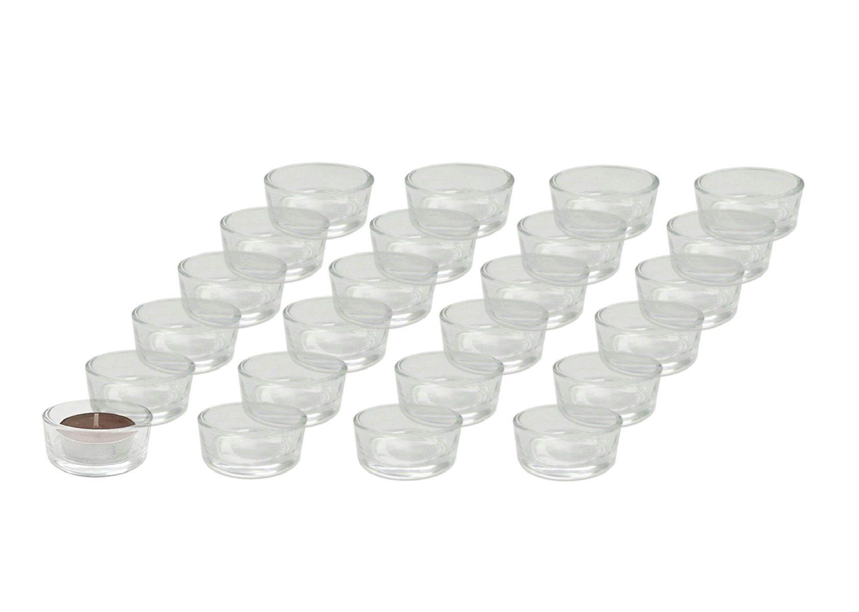 Teelichthalter Teelichtgläser Teelichthalter 5 x 3,5 cm Glas Transparent