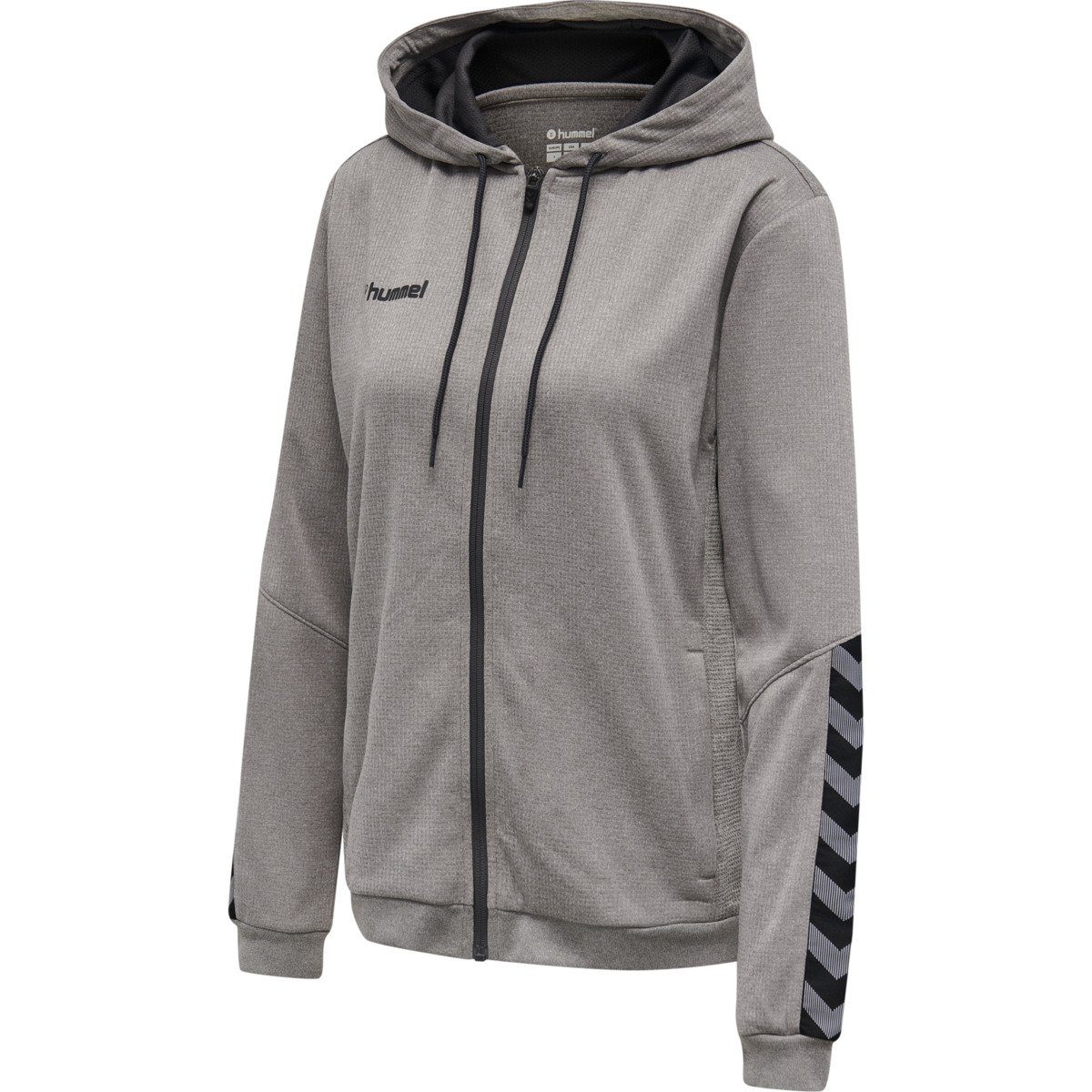 hummel Kapuzensweatshirt hmlAUTHENTIC POLY ZIP HOODIE WOMAN GREY MELANGE grau