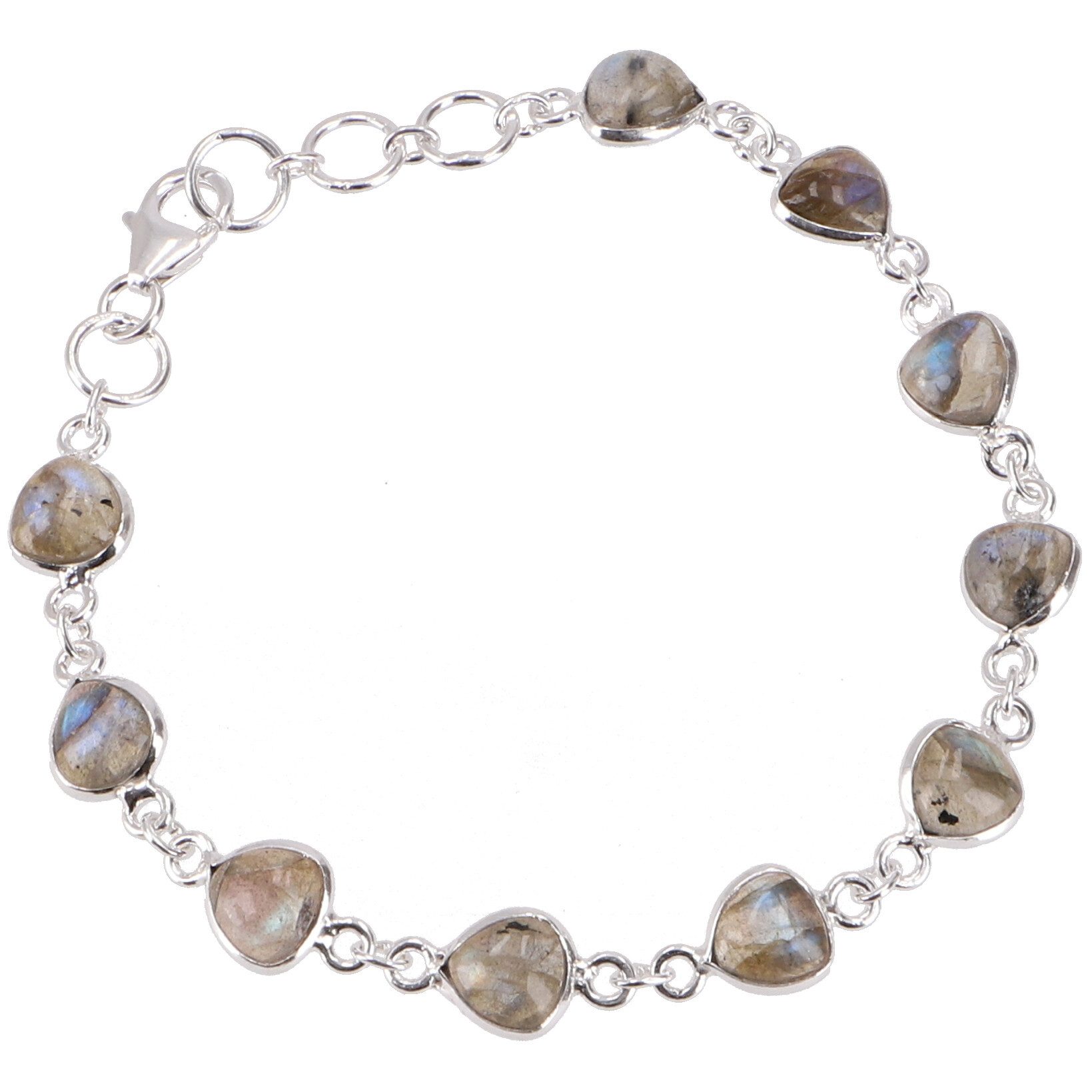 Guru-Shop Armreif Indisches Boho Silber Armband, Edelsteinarmband..