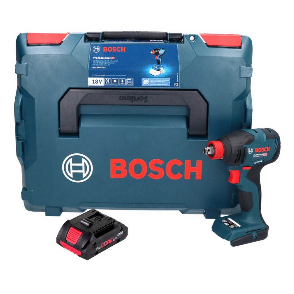 Thumbnail - Bosch Professional Akku-Schlagschrauber GDX 18V-210 C Professional 18 V 210 Nm + 1x Akku PC 4,0 Ah + L-Boxx