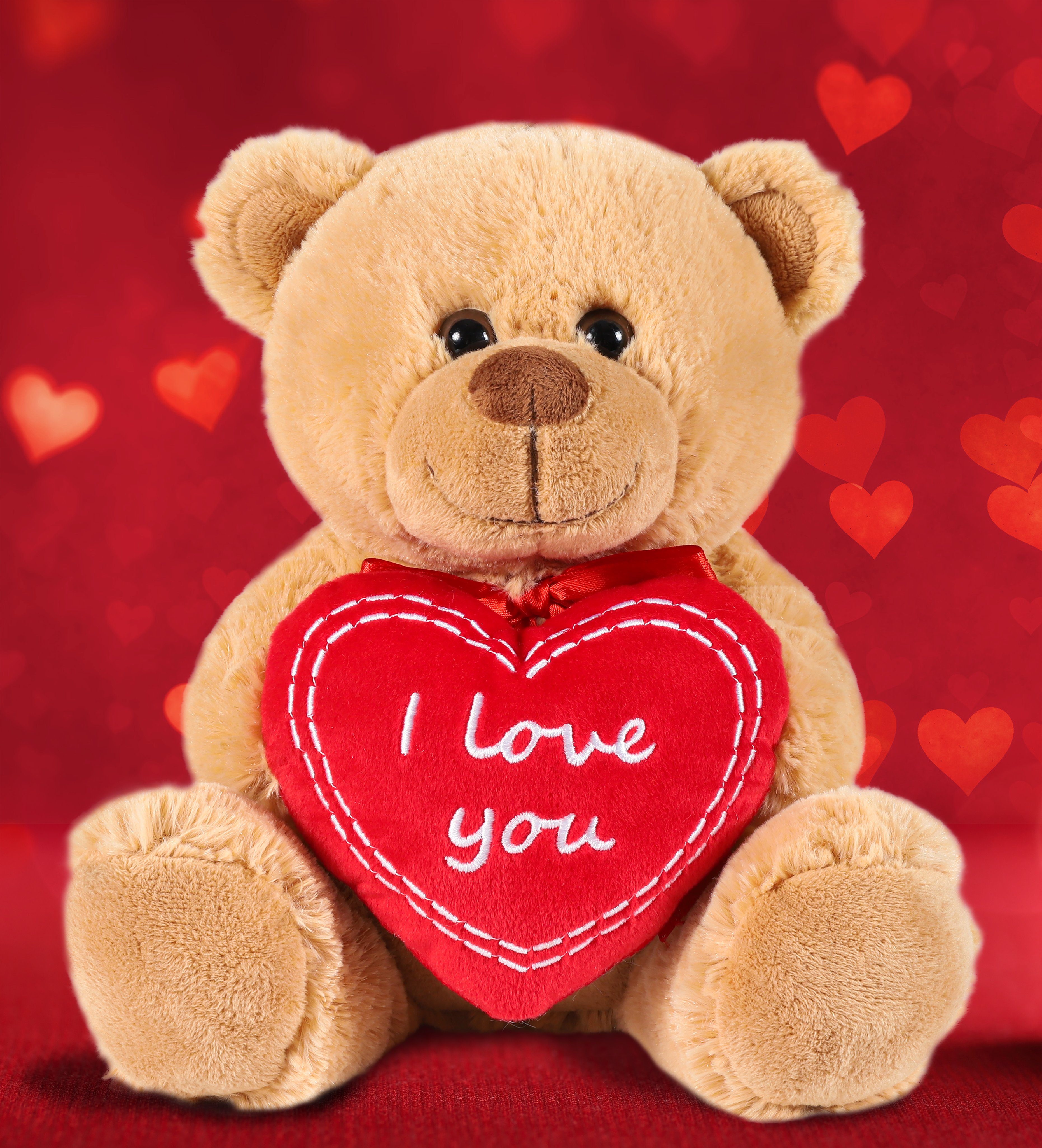 BRUBAKER Kuscheltier Teddybär mit I Love You Herz (1-St), Teddy Bär für Fre günstig online kaufen