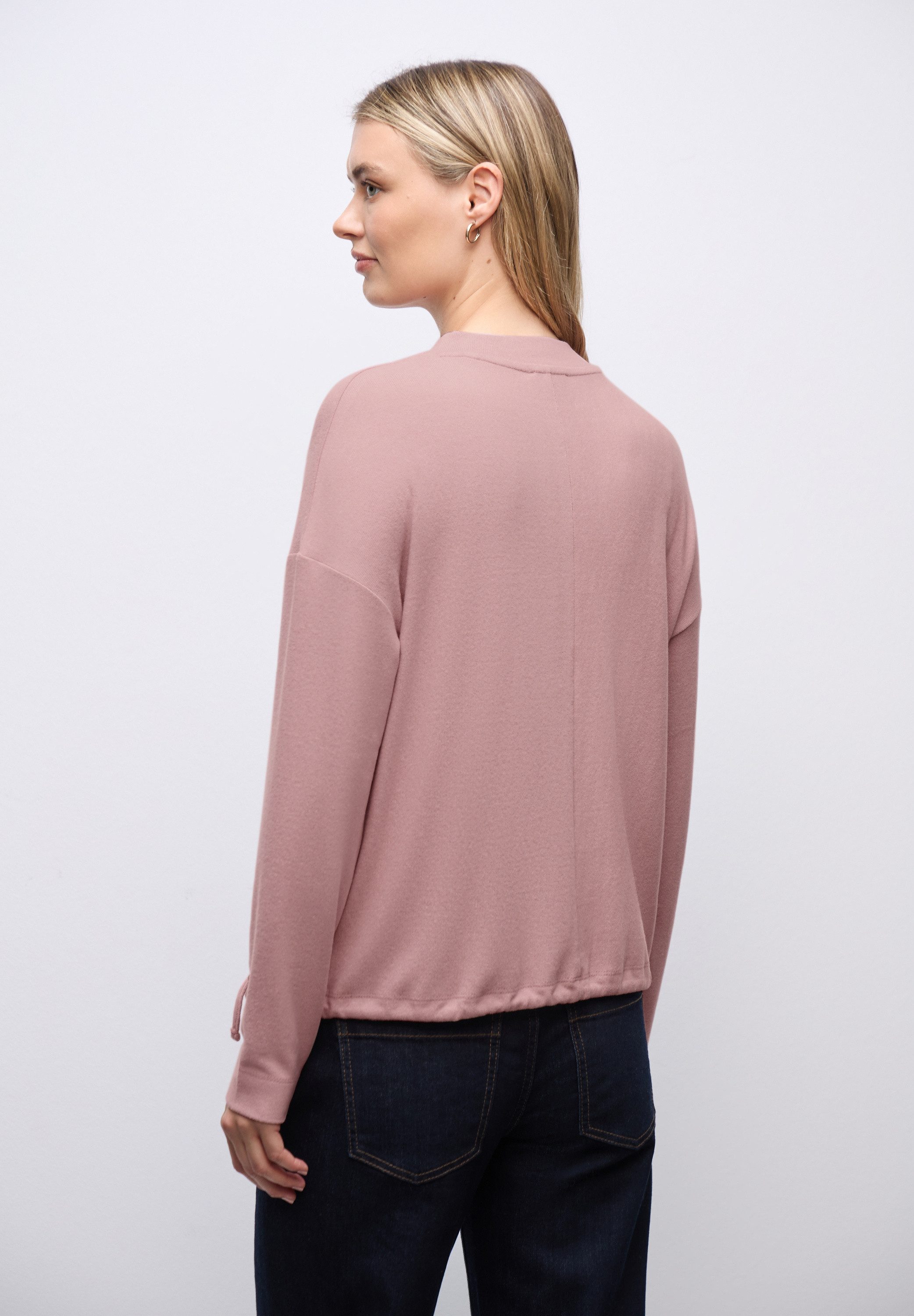 STREET ONE Langarmshirt mit Tunnelzug am günstig online kaufen