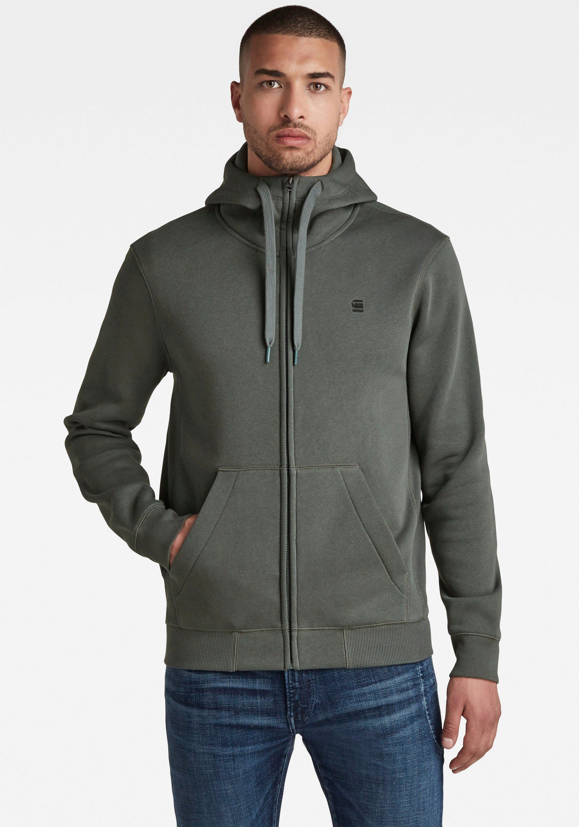 G-STAR Kapuzensweatjacke Premium Basic Hooded Zip Sweater günstig online kaufen