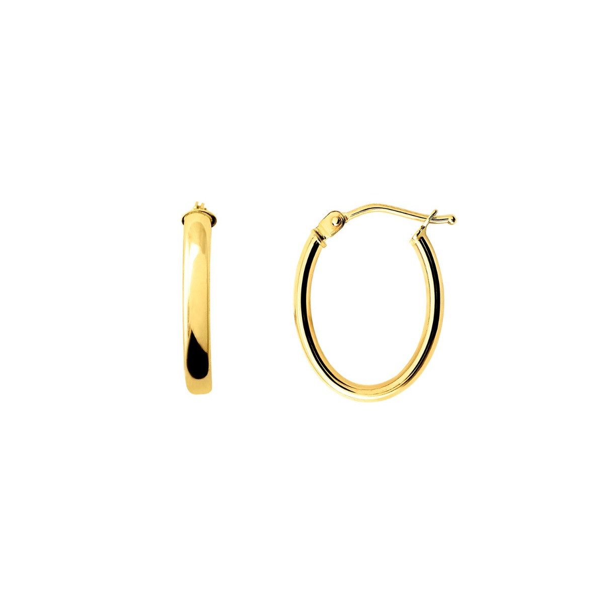 XENOX Paar Creolen Xenox Creolen Ohrringe Damen Fine Basic 585er Gelbgold XG14K6025G