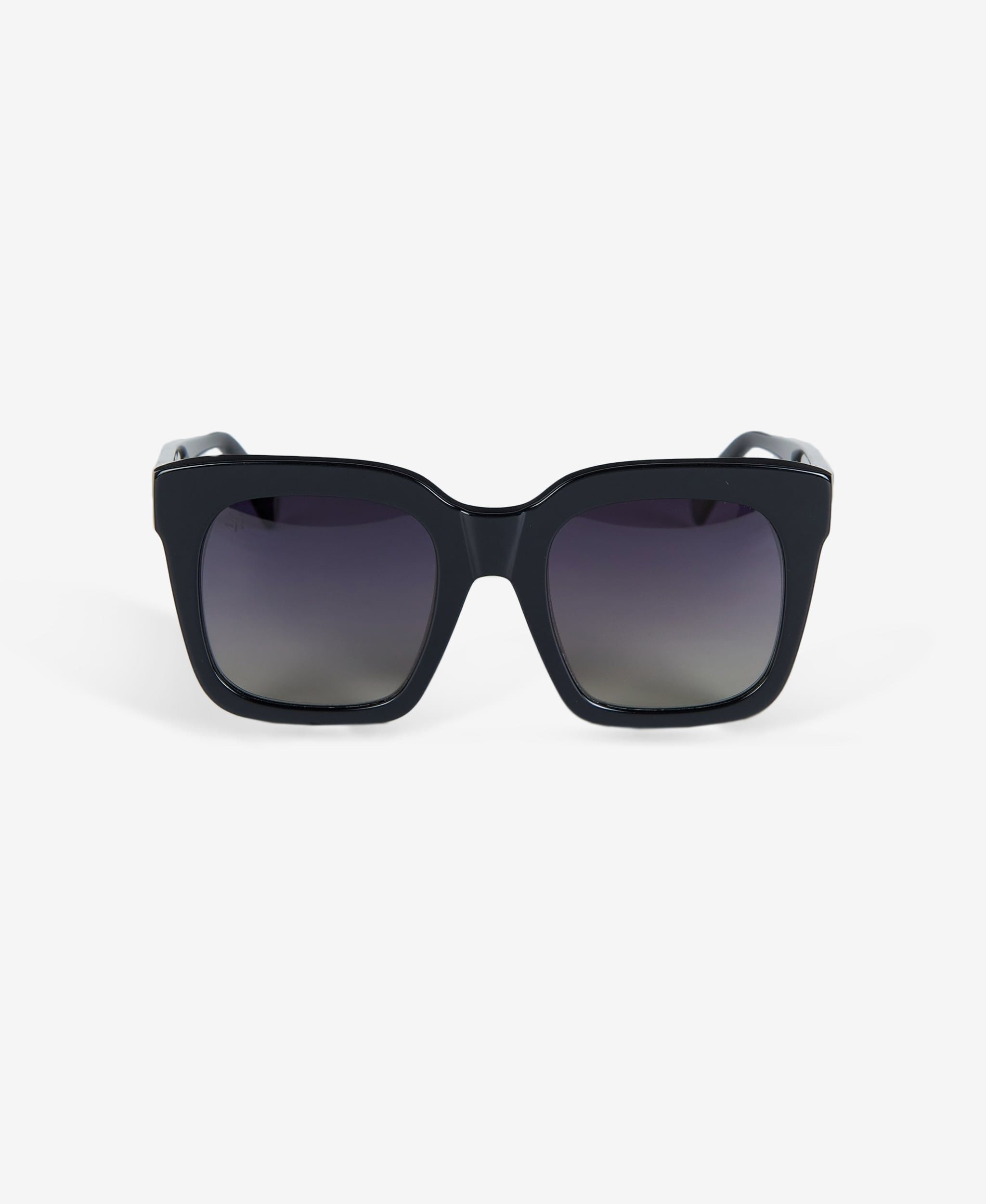 GLAMIRA Sonnenbrille Glänzend Schwarze Übergroße Damensonnenbrille (1-St) mit polarisierten Linsen
