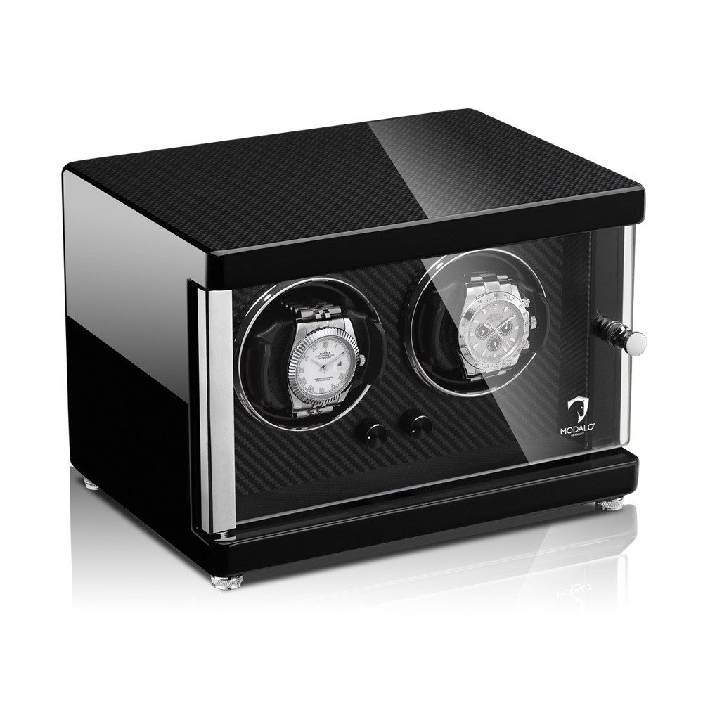 MODALO Uhrenbeweger AMBIENTE 2 Uhren, (Uhrenboxen, Uhrenkasten Uhrenbeweger 2 Uhren)