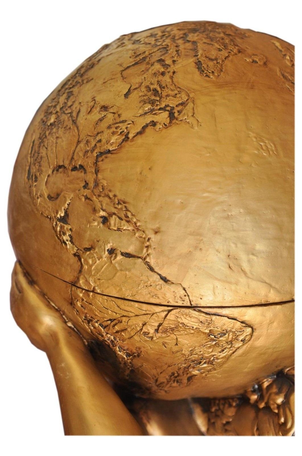 Atlas Globus auf Rücken Herkules Mini Skulptur Griechische Bar dem Antikes Wohndesign Mehrzweckregal