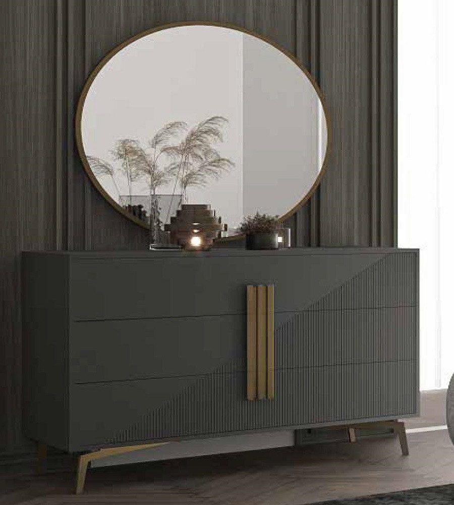 Xlmoebel Schubkastenkommode Elegantes Sideboard aus grauem Holz mit geräumigen Schränken (Schubkastenkommode, 1 St., Kommode), Hergestellt in Europa